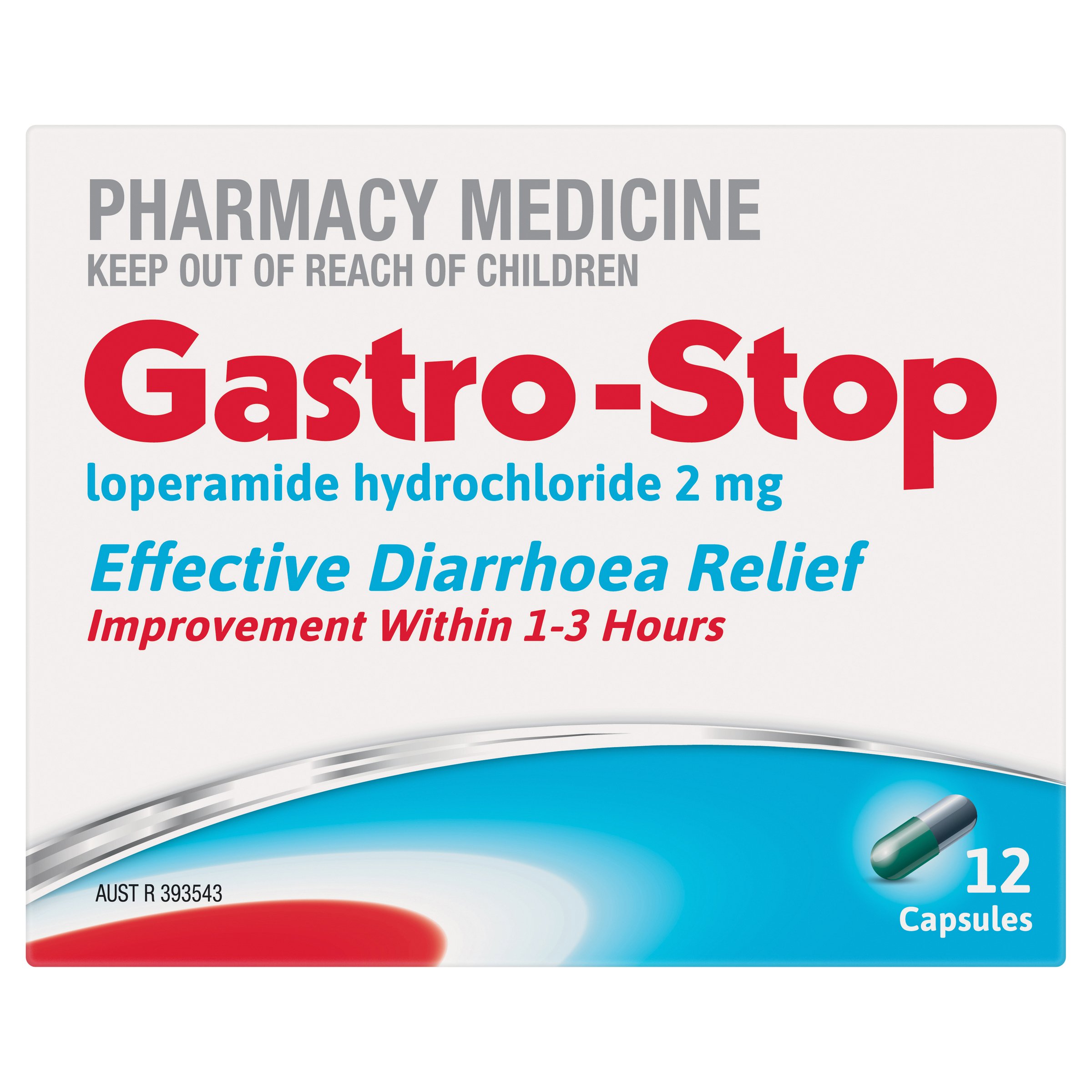 Gastro-Stop Diarrhoea Relief Loperamide 2mg - 12 capsules - Image 1