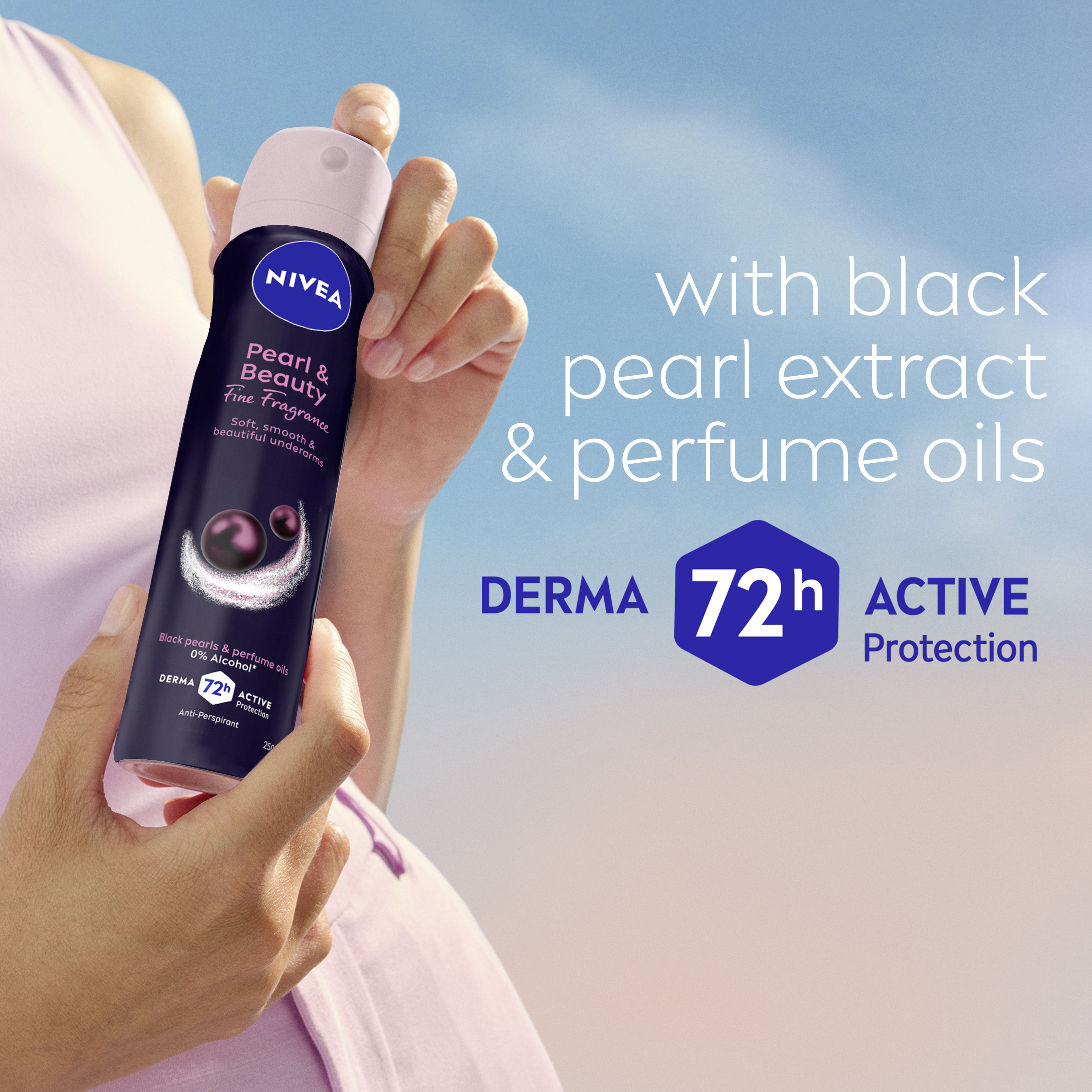 Nivea Deodorant Aerosol Black Pearls 250ml - Image 7