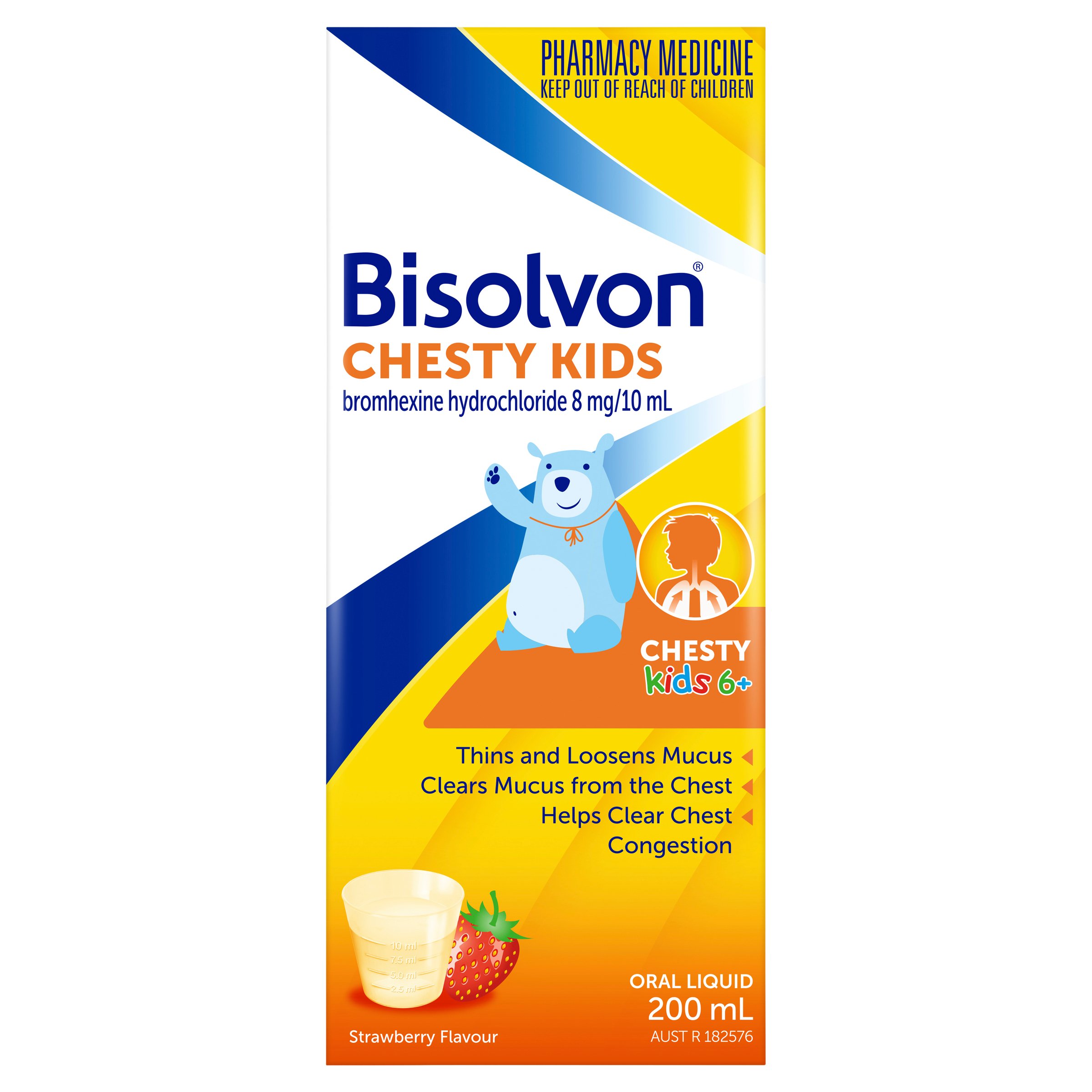 Bisolvon Chesty Kids Liquid Strawberry Flavour 200ml - Image 2