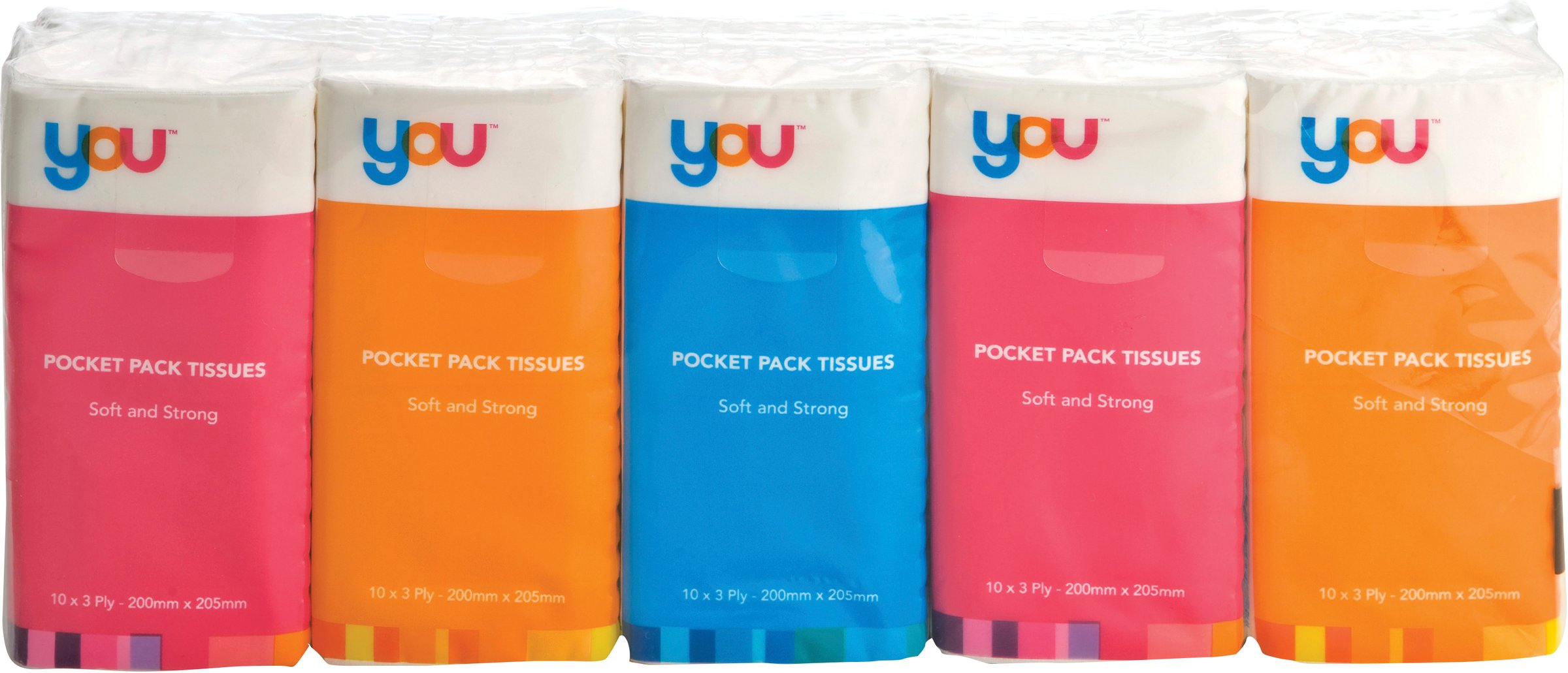 You Pocket Pack Tissues 3 Ply - 10 pack - Image 2