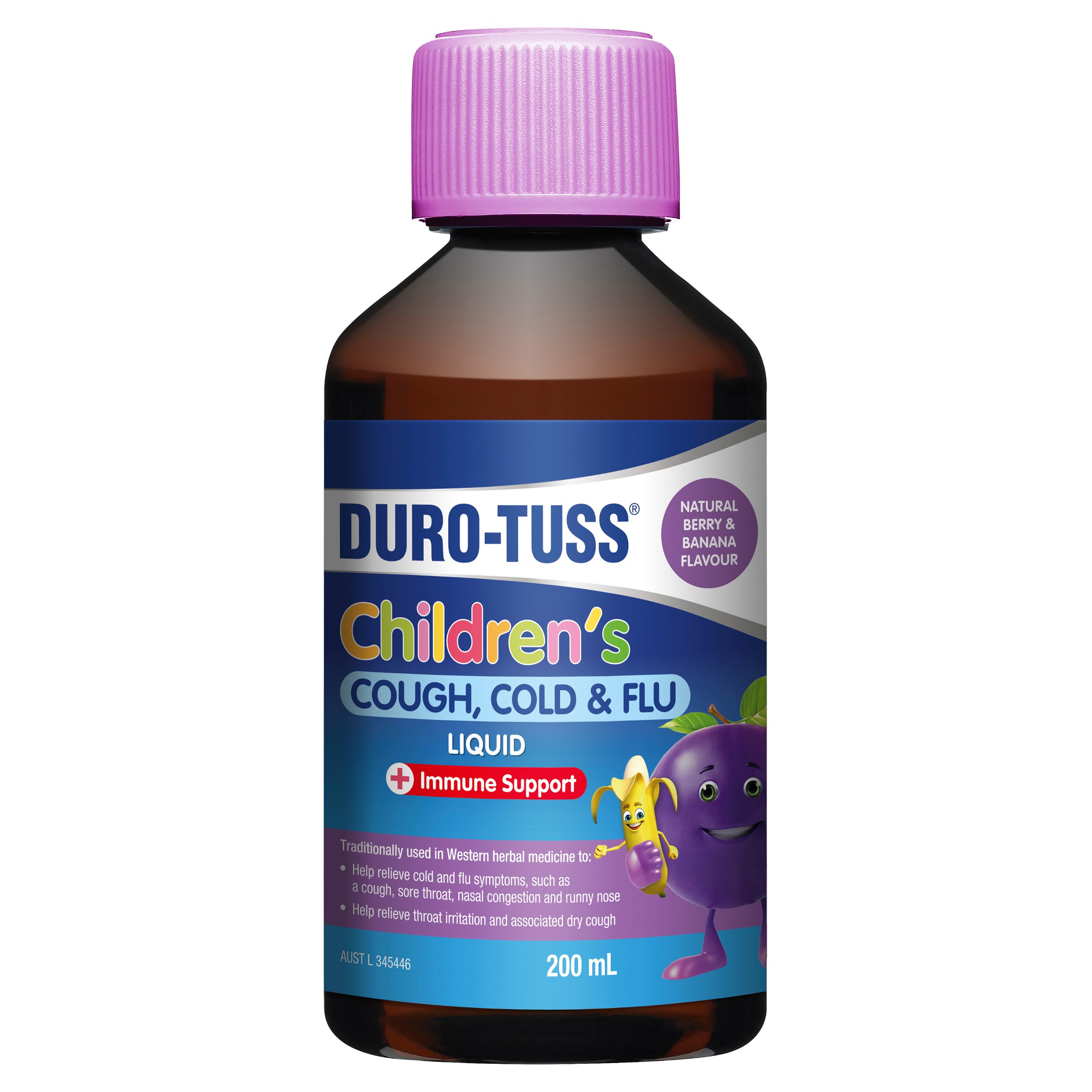 DURO-TUSS Children's Cough, Cold & Flu Liquid 200mL - Image 4