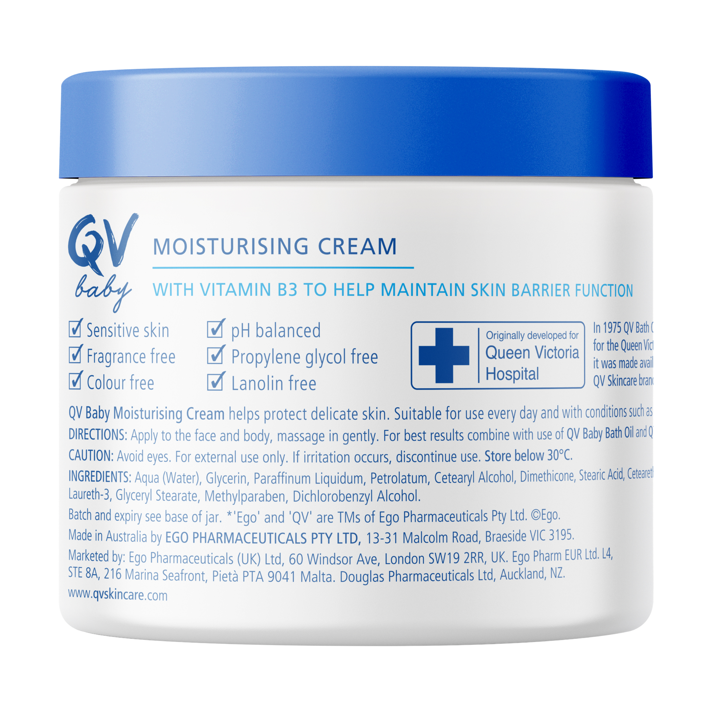 Ego QV Baby Moisturising Cream 250g - Image 2