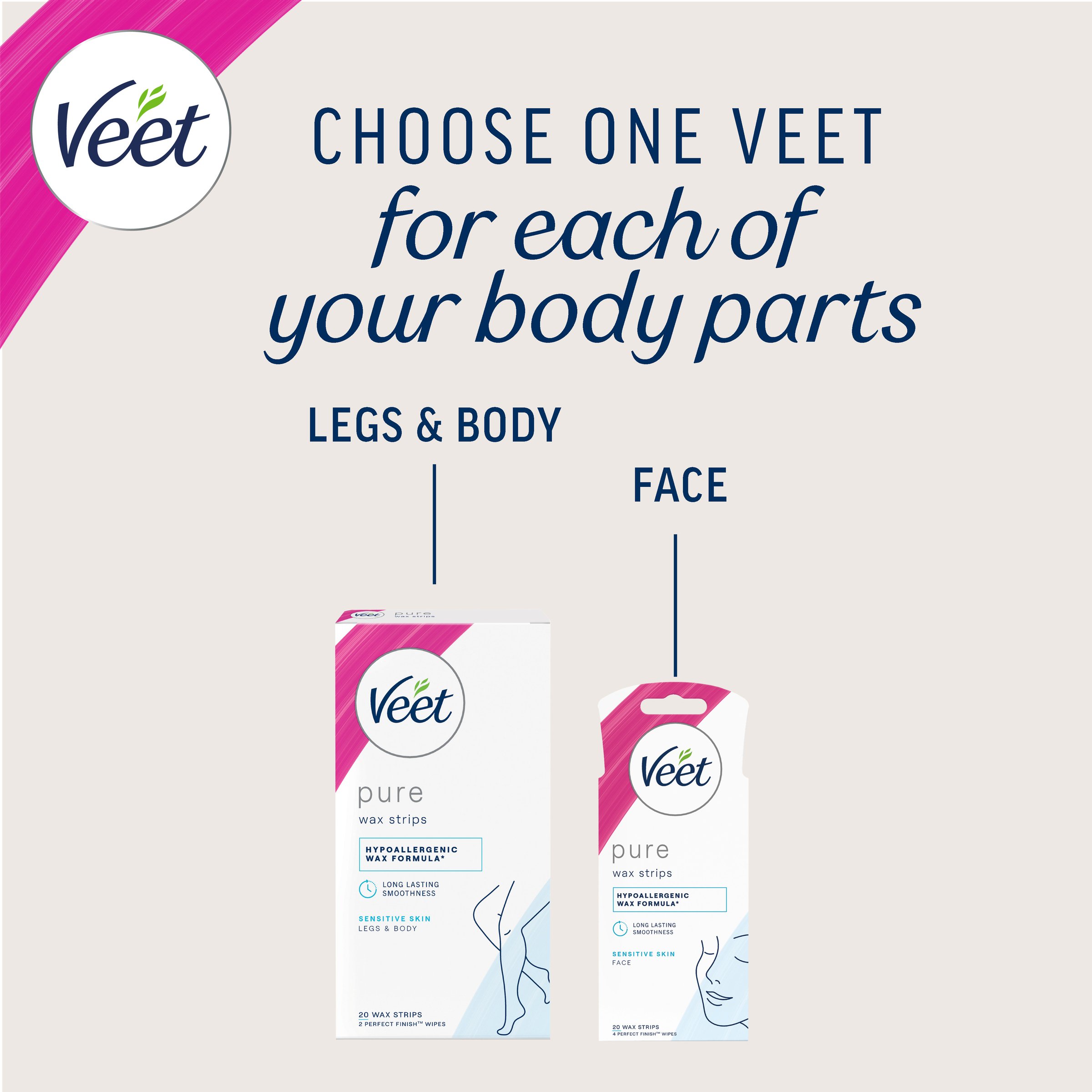 Veet Pure Leg Wax Strips 40 pack - Image 6