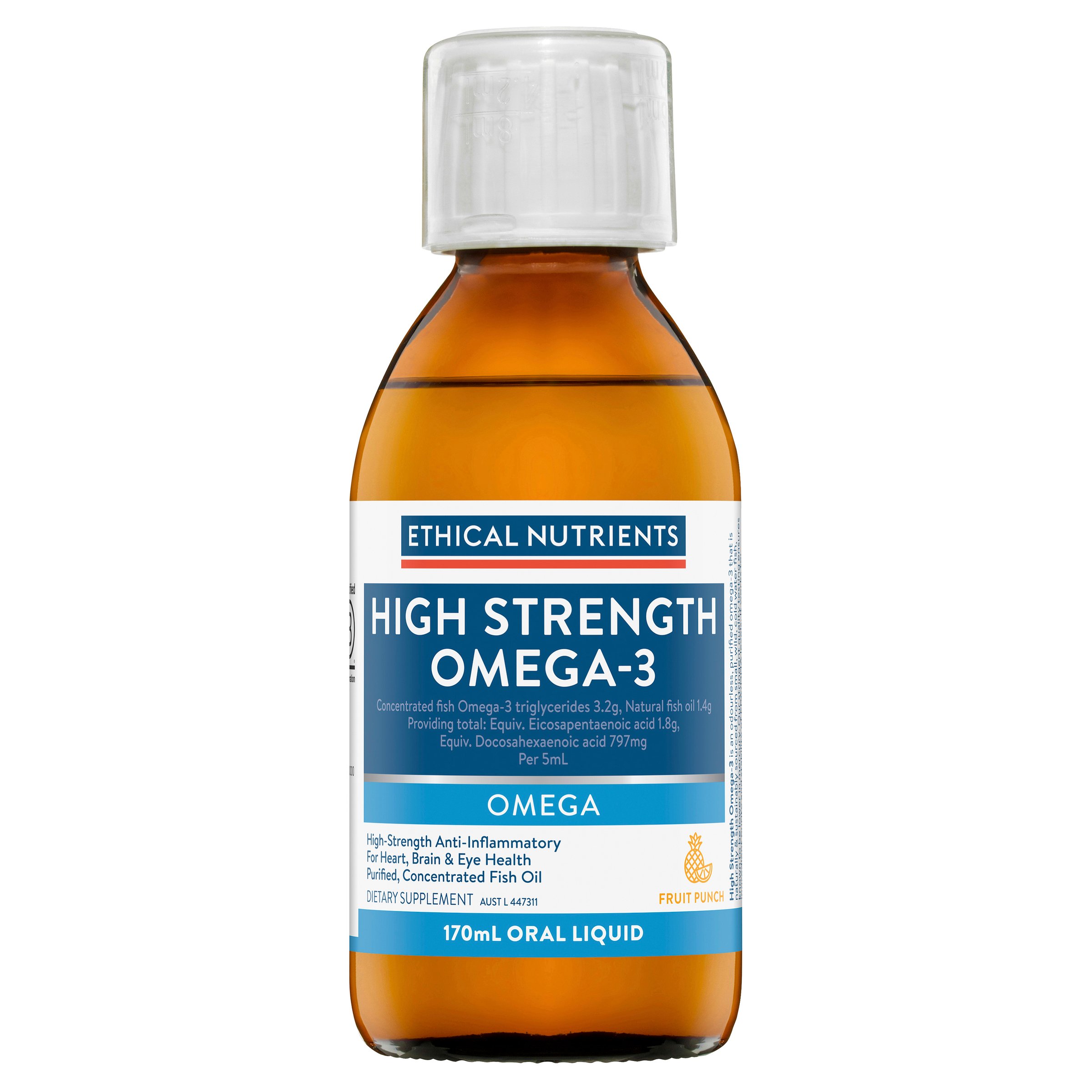 Ethical Nutrients Hi-Strength Liquid Fish Oil Fruit Punch 170ml - Image 1