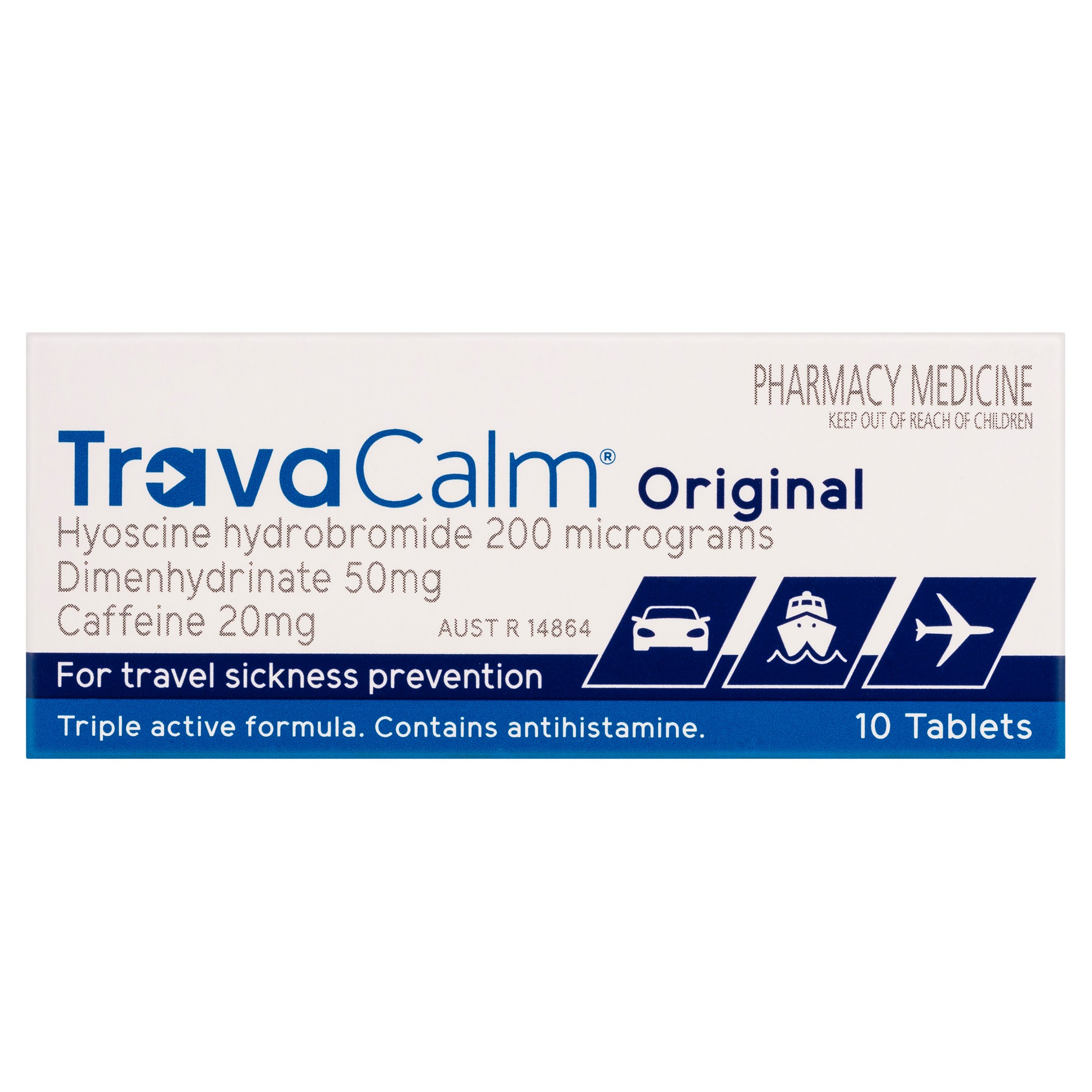 TravaCalm Original Travel Sickness Prevention 10 tablets - Image 1