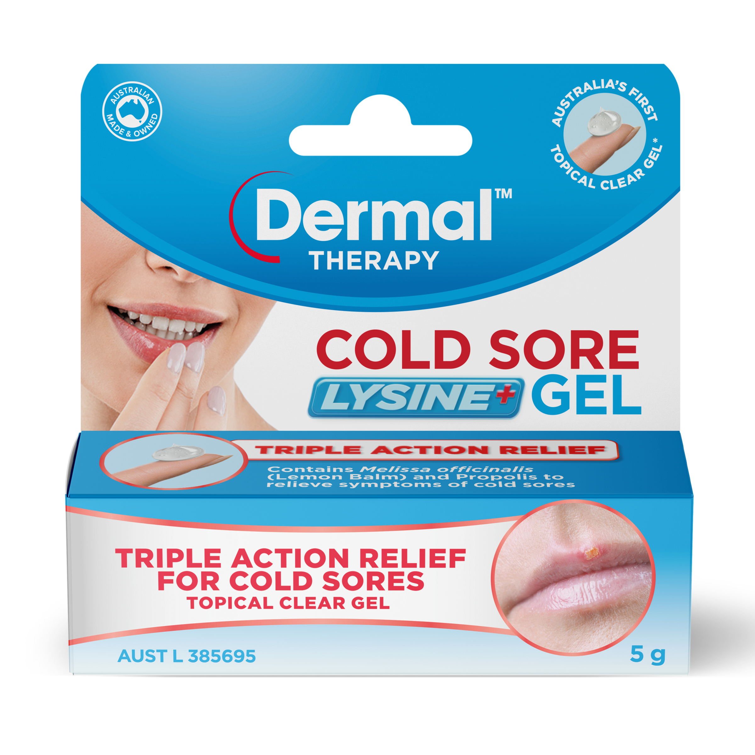Dermal Therapy Lysine Cold Sore Gel 5g - Image 1