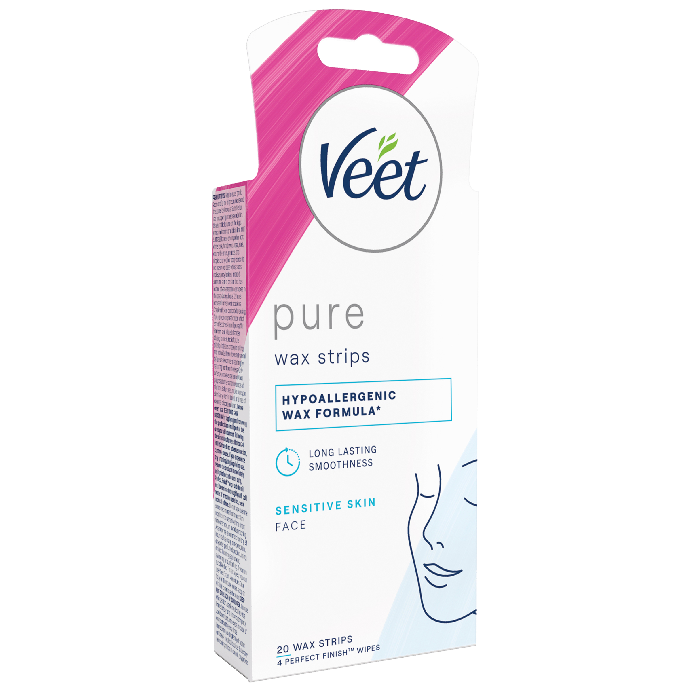Veet Pure Face Wax Strips 20 pack - Image 7
