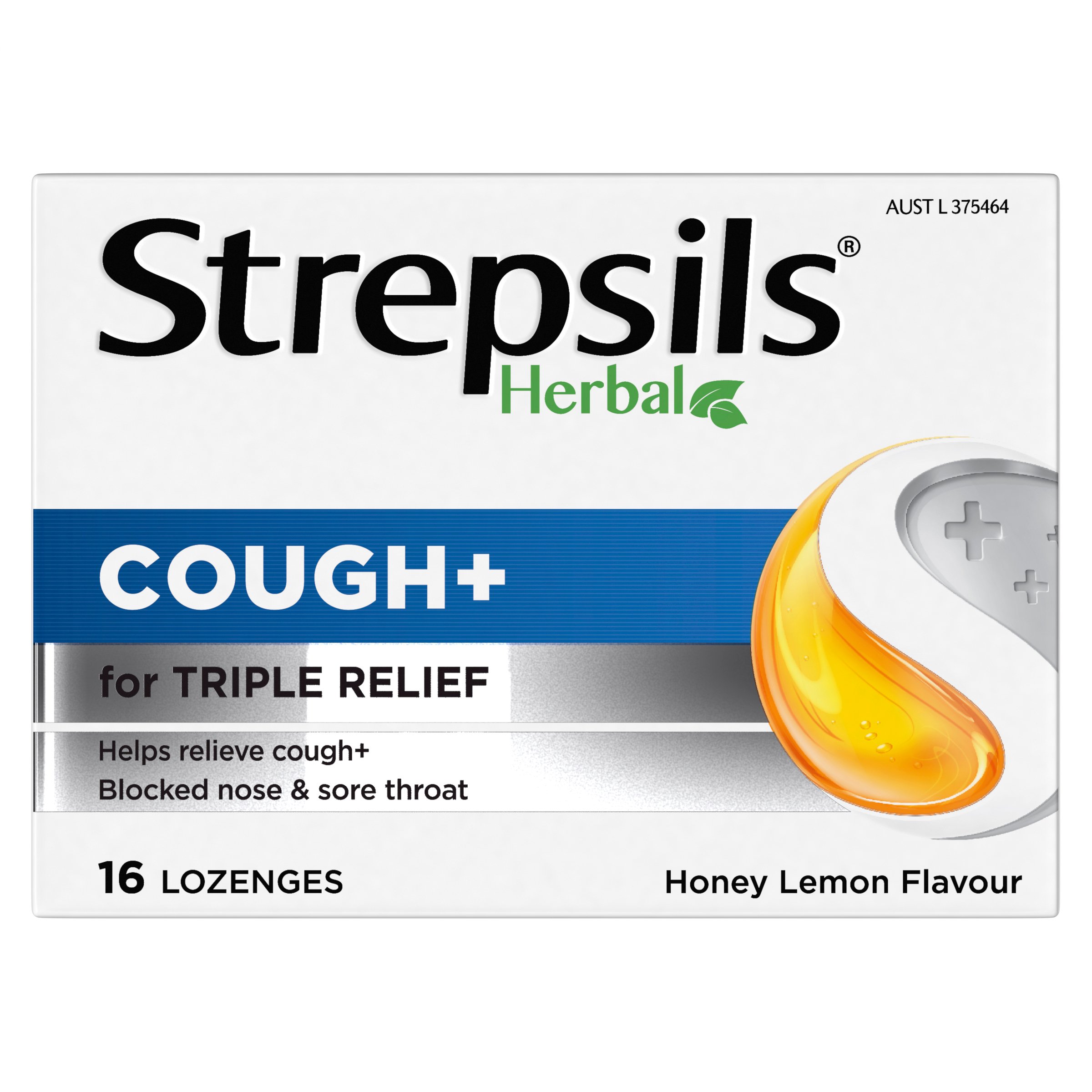 Strepsils Herbal Honey Lemon 16 lozenges - Image 1