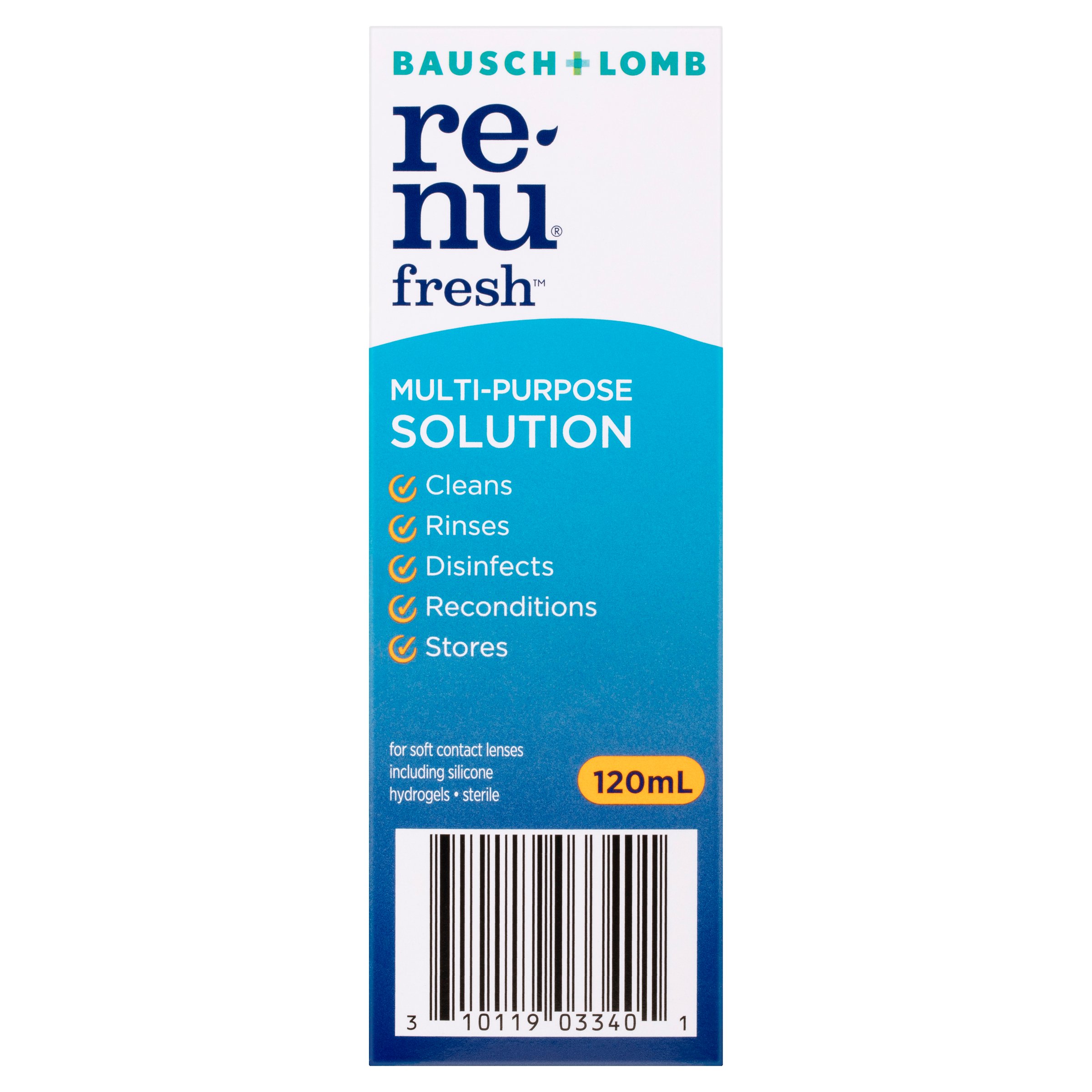 Bausch & Lomb Renu Fresh Multi Purpose Solution Contact Lense 120ml - Image 2