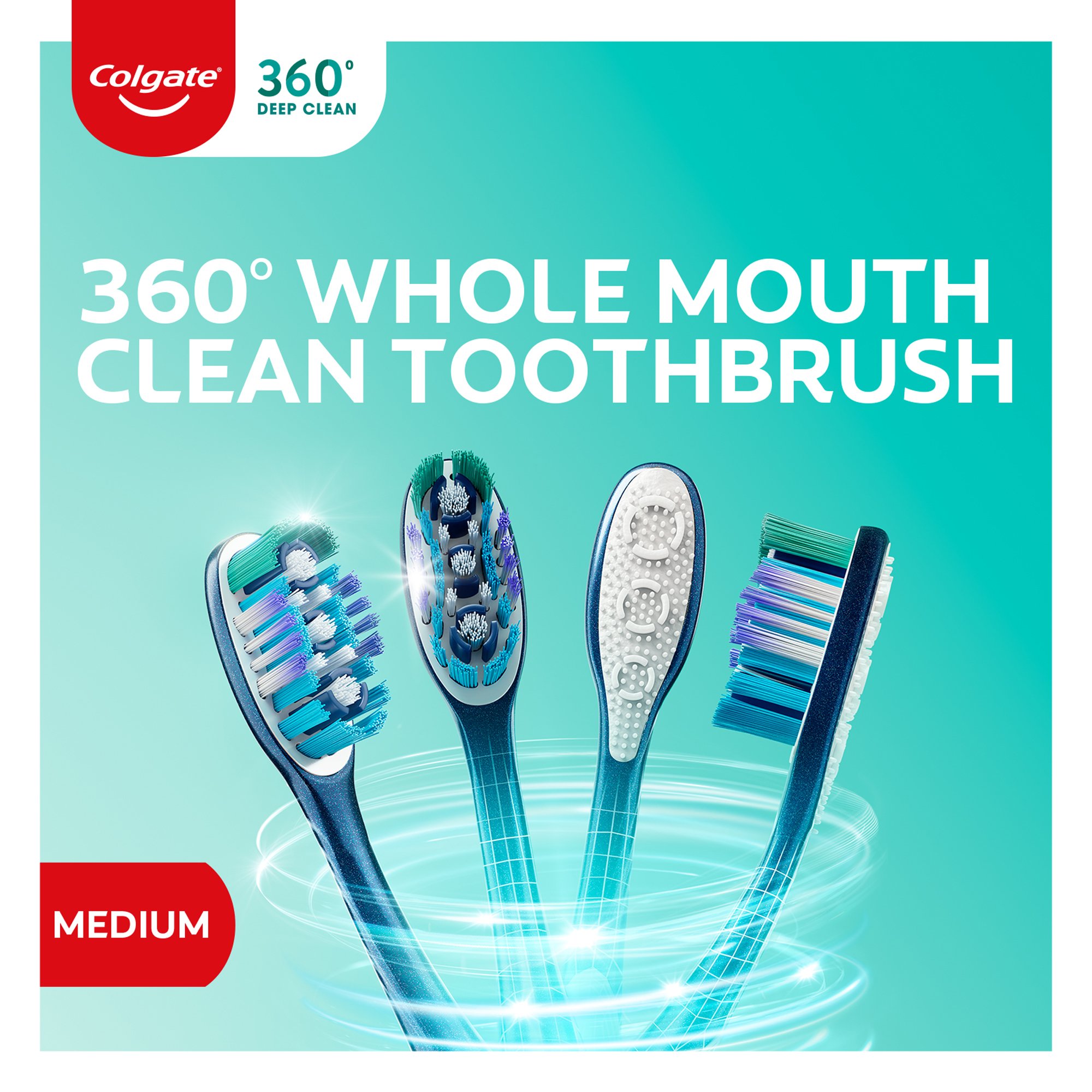Colgate 360 Degree Toothbrush Medium 2 pack - Image 10
