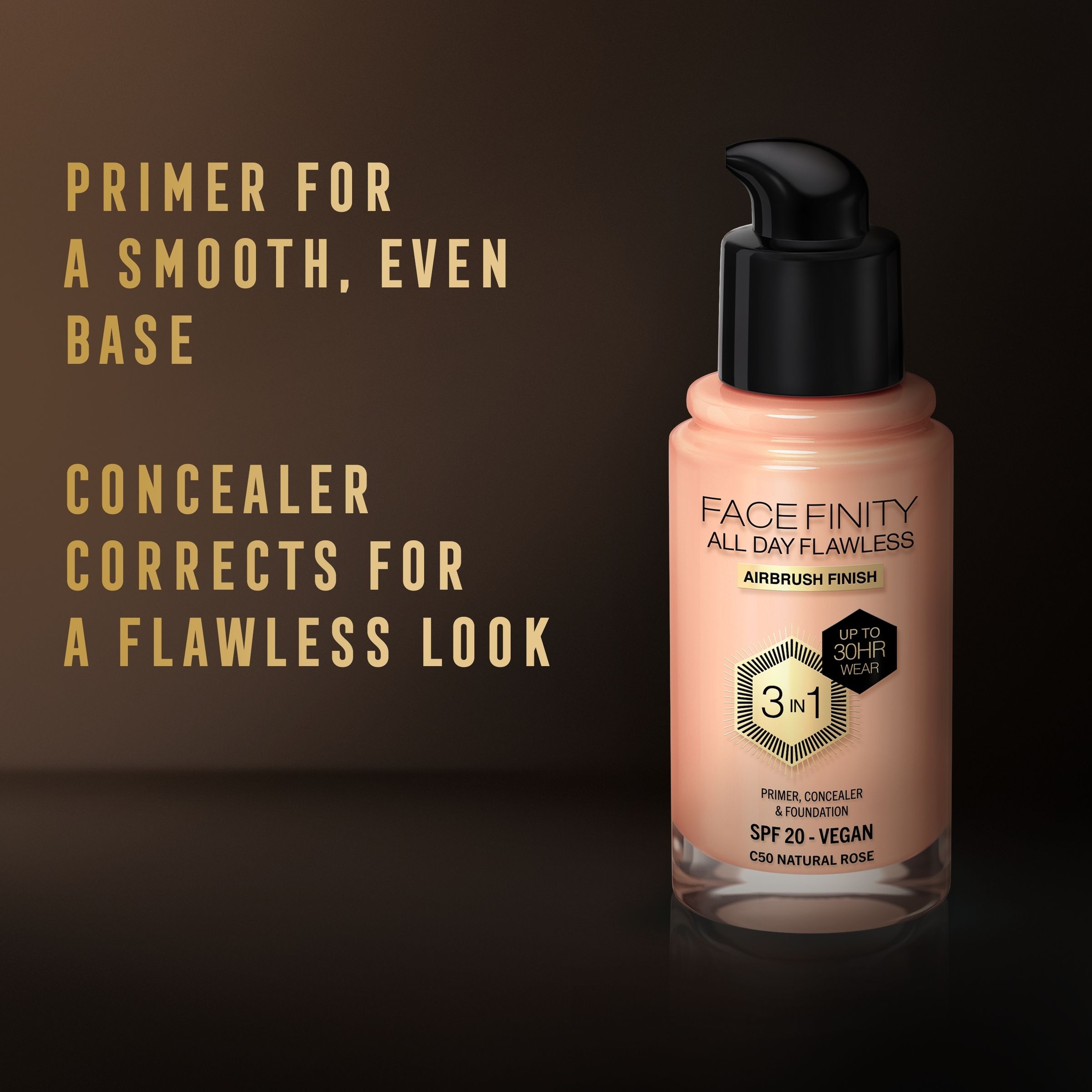 Max Factor Facefinity All Day Flawless D5 Free Foundation Natural Rose 50 - 30ml - Image 5