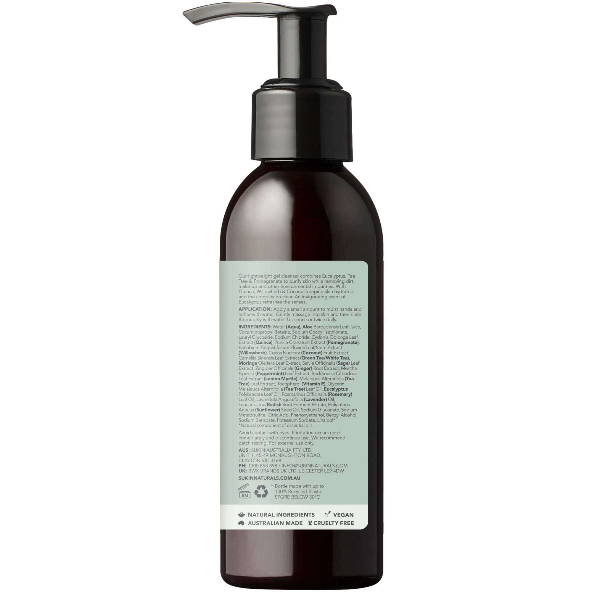 Sukin Blemish Control Clearing Facial Wash 125ml - Image 3