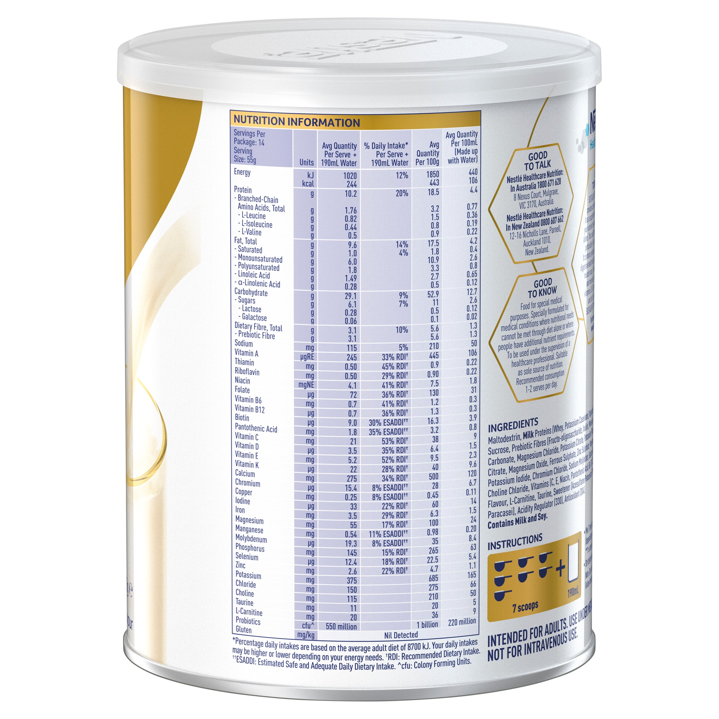 Sustagen Optimum Vanilla Flavour 800g - Image 2