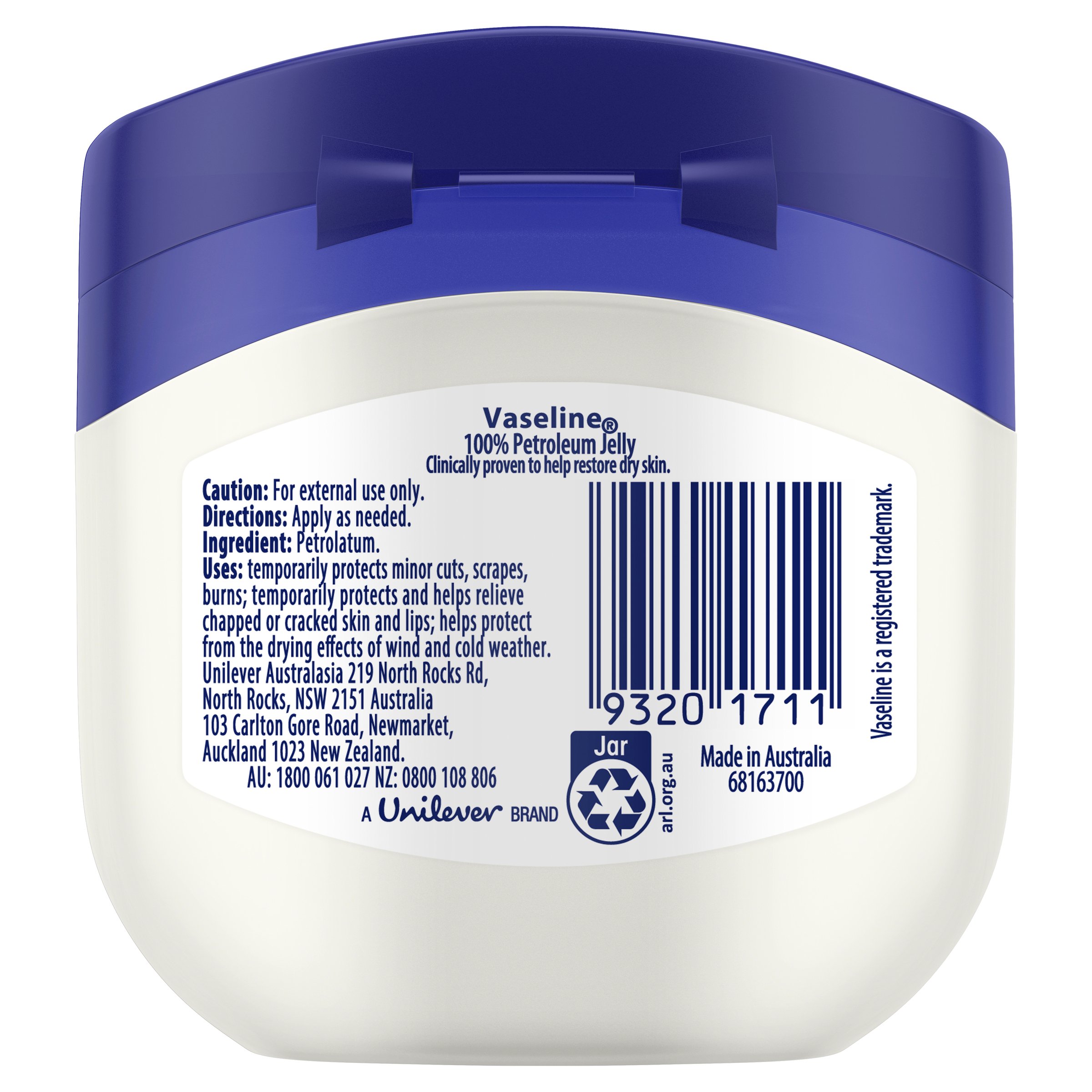 Vaseline White Petroleum Jelly Jar 100g - Image 2