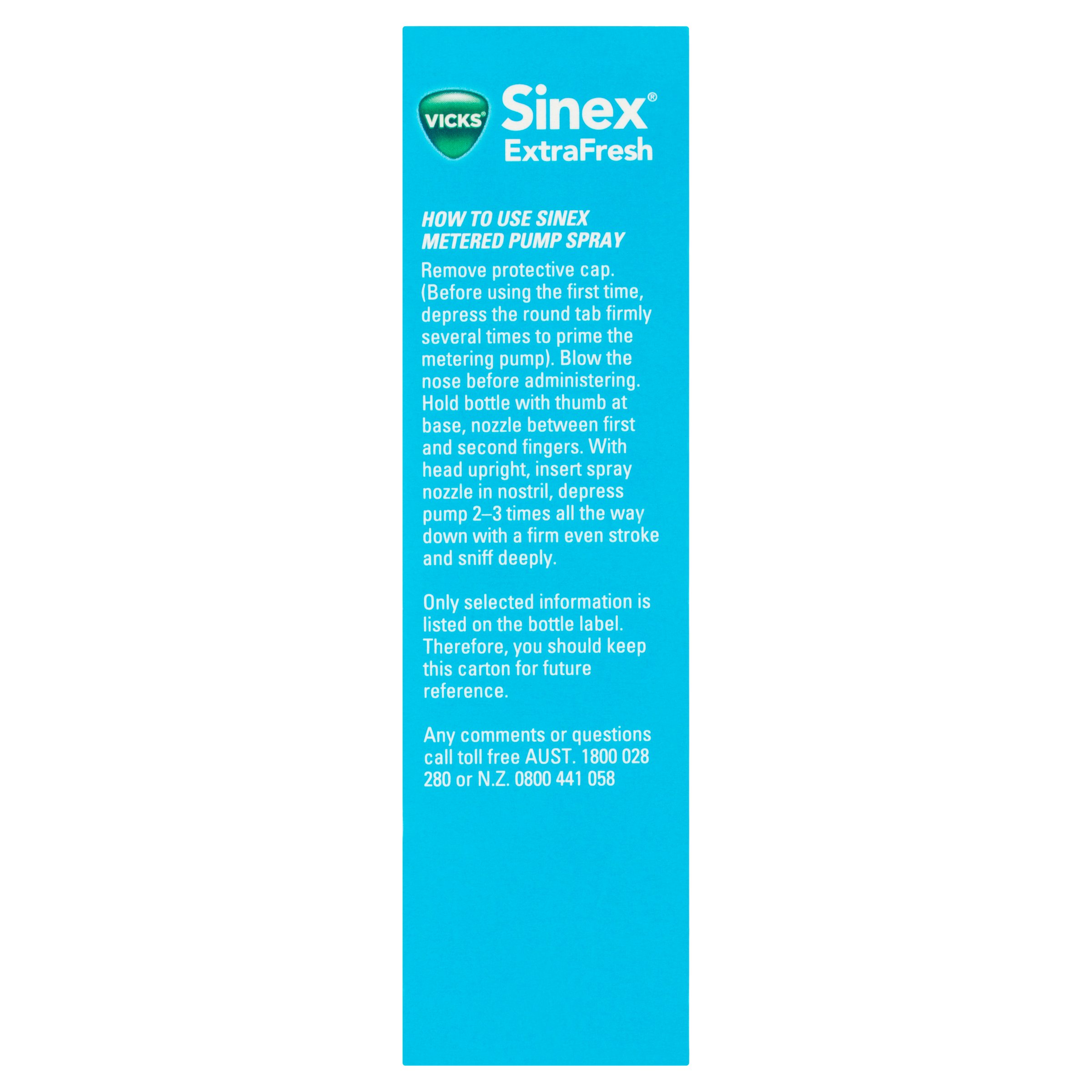 Vicks Sinex Extra Fresh Nasal Decongestant Relief With Menthol 15ml - Image 3