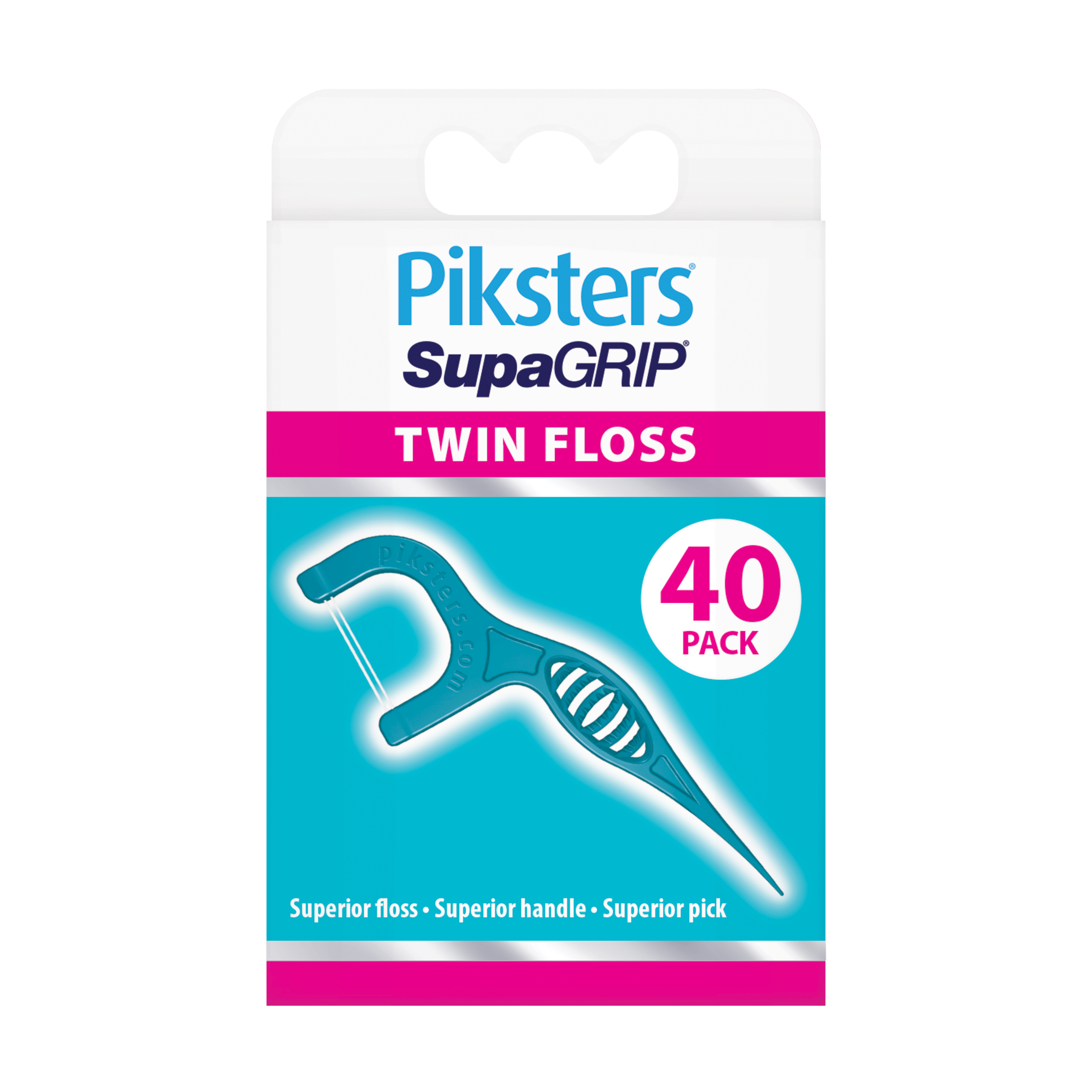 Piskters Supagrip Floss Picks Twin 40 pack - Image 1