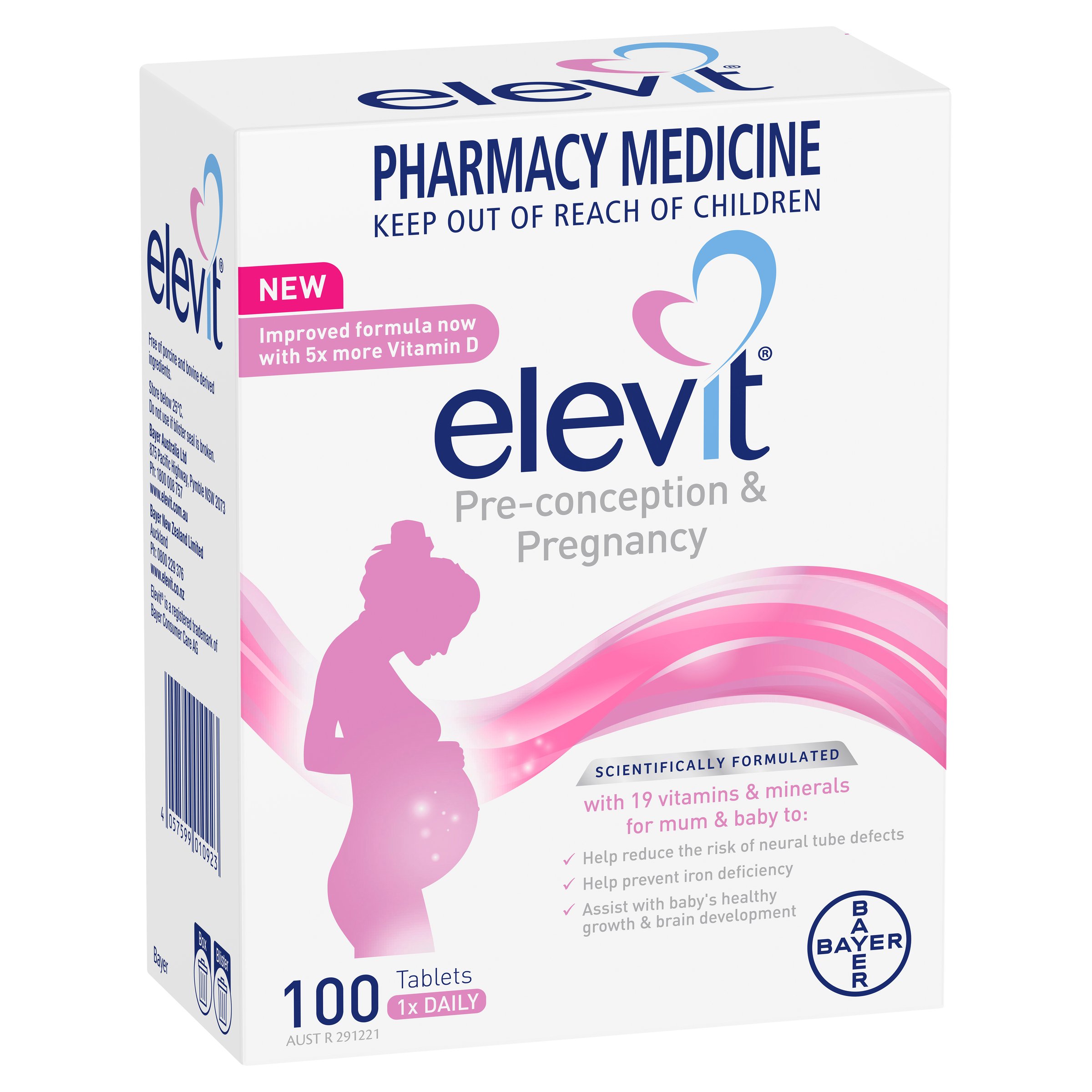 Elevit Pre-Conception & Pregnancy 100 tablets - Image 10
