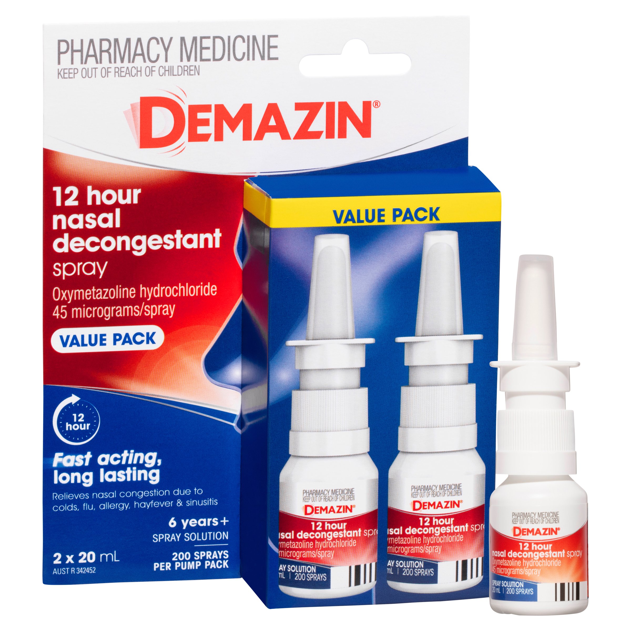 Demazin 12 Hour Decongestant Nasal Spray 20ml - 2 pack - Image 6