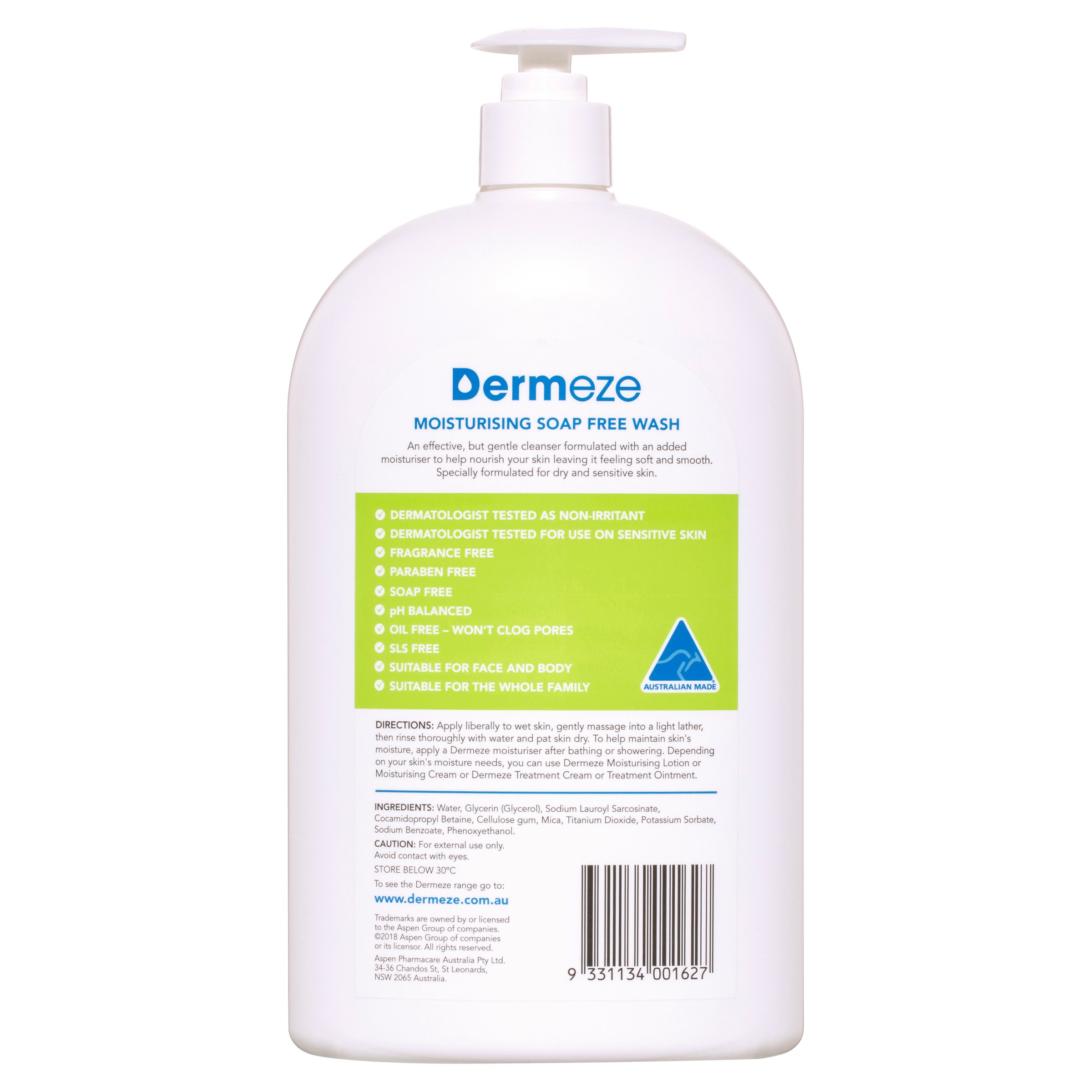 Dermeze Soap Free Wash 1 litre - Image 2