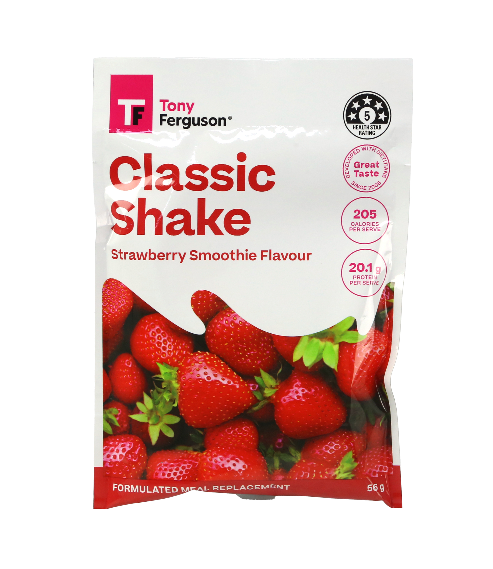Tony Ferguson Classic Strawberry Smoothie Sachet 56g