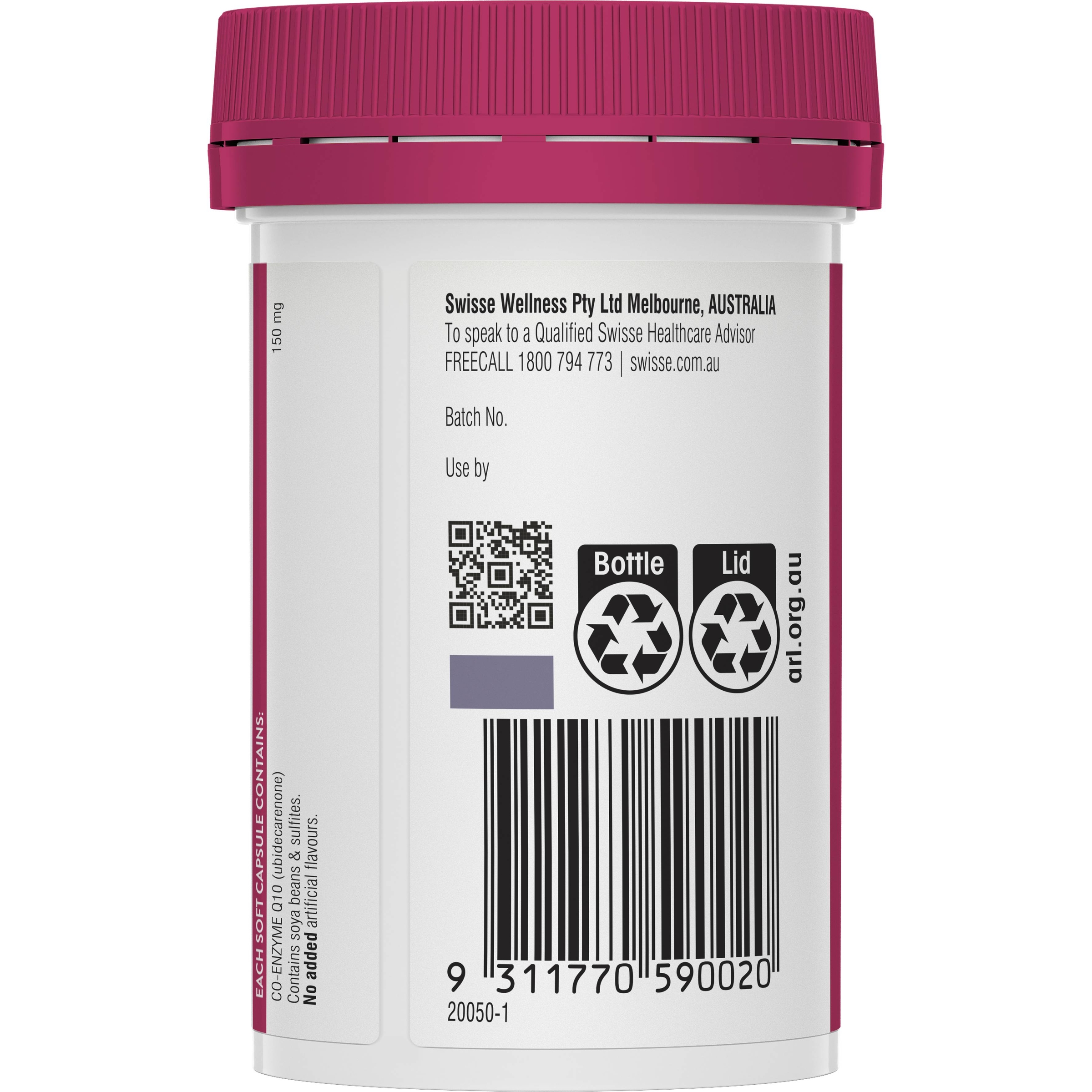 Swisse Ultiboost Co-Enzyme Q10 150mg - 50 capsules - Image 3