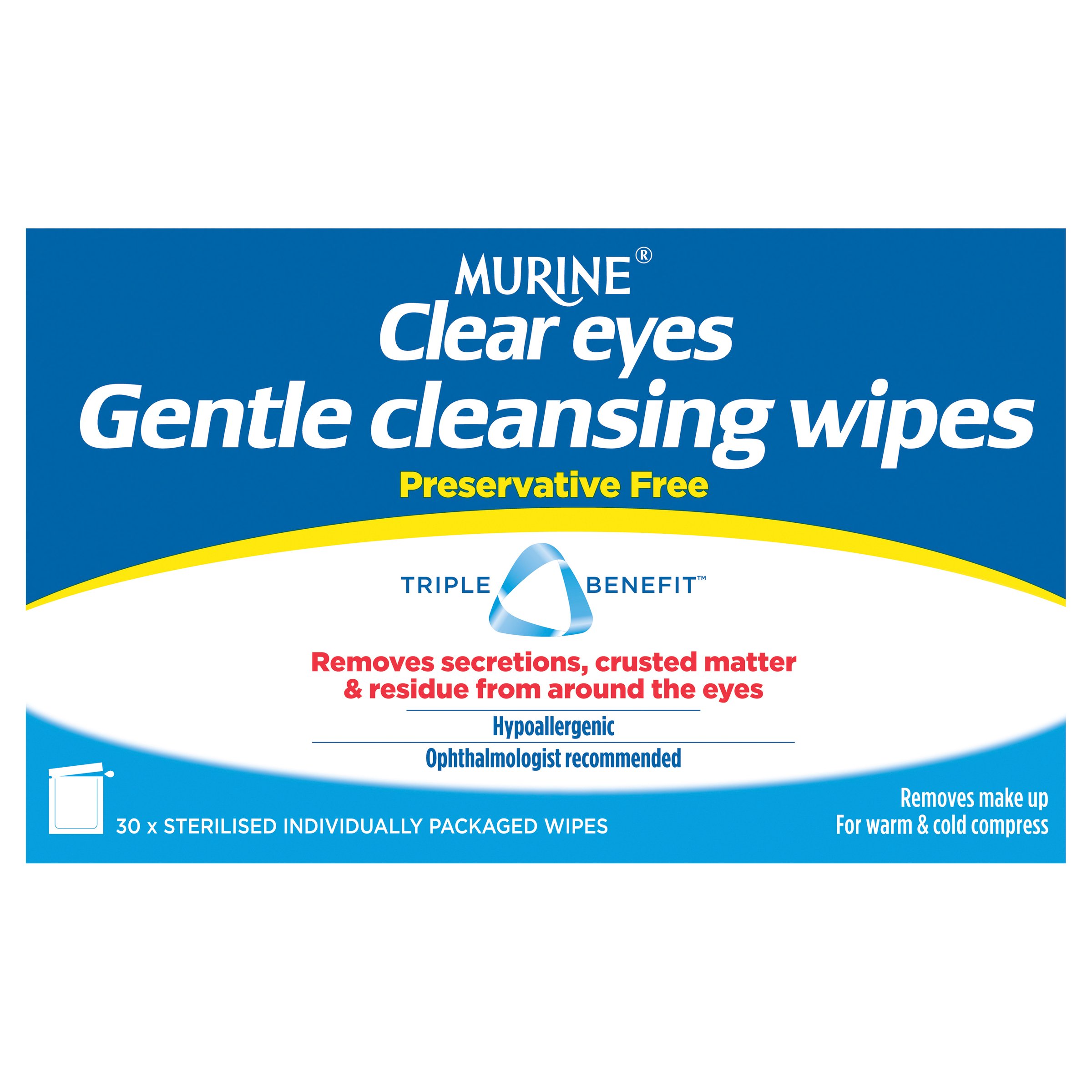 Murine Clear Eyes Wipes 30 sachets - Image 4