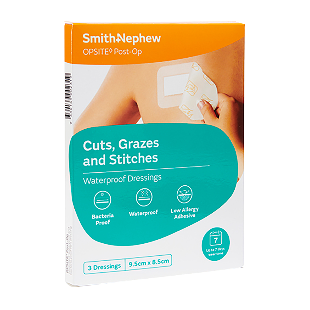 Opsite Post-Op Waterproof Barrier Dressing 9.5cm X 8.5cm - 3 pack - Image 5
