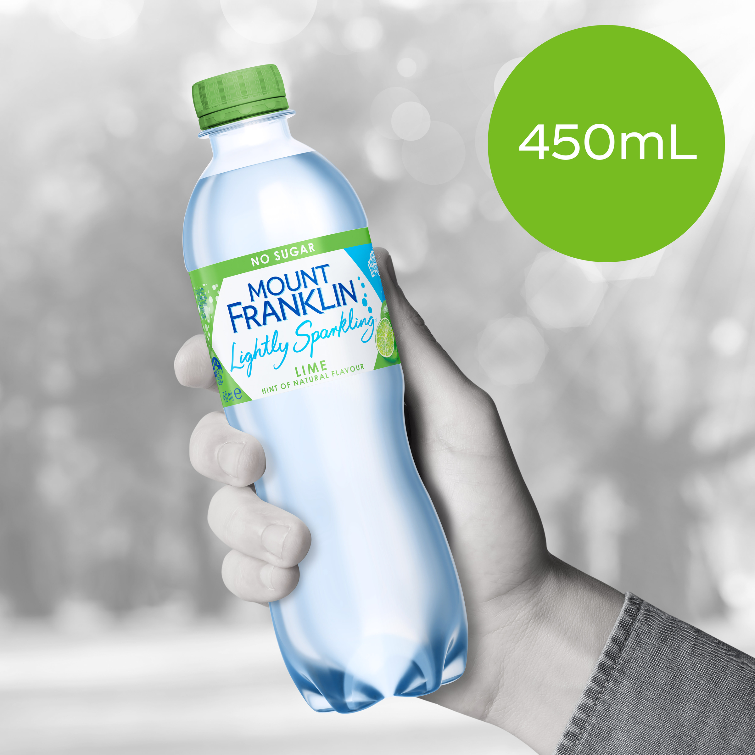 Mount Franklin Lightly Sparkling Mineral Water Lime 450ml - Image 3