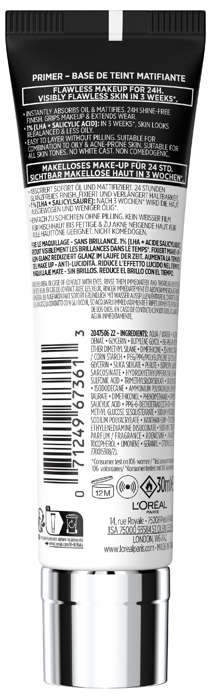 L'Oreal Paris Prime Lab 24 Hr Matte Primer 1 each - Image 2