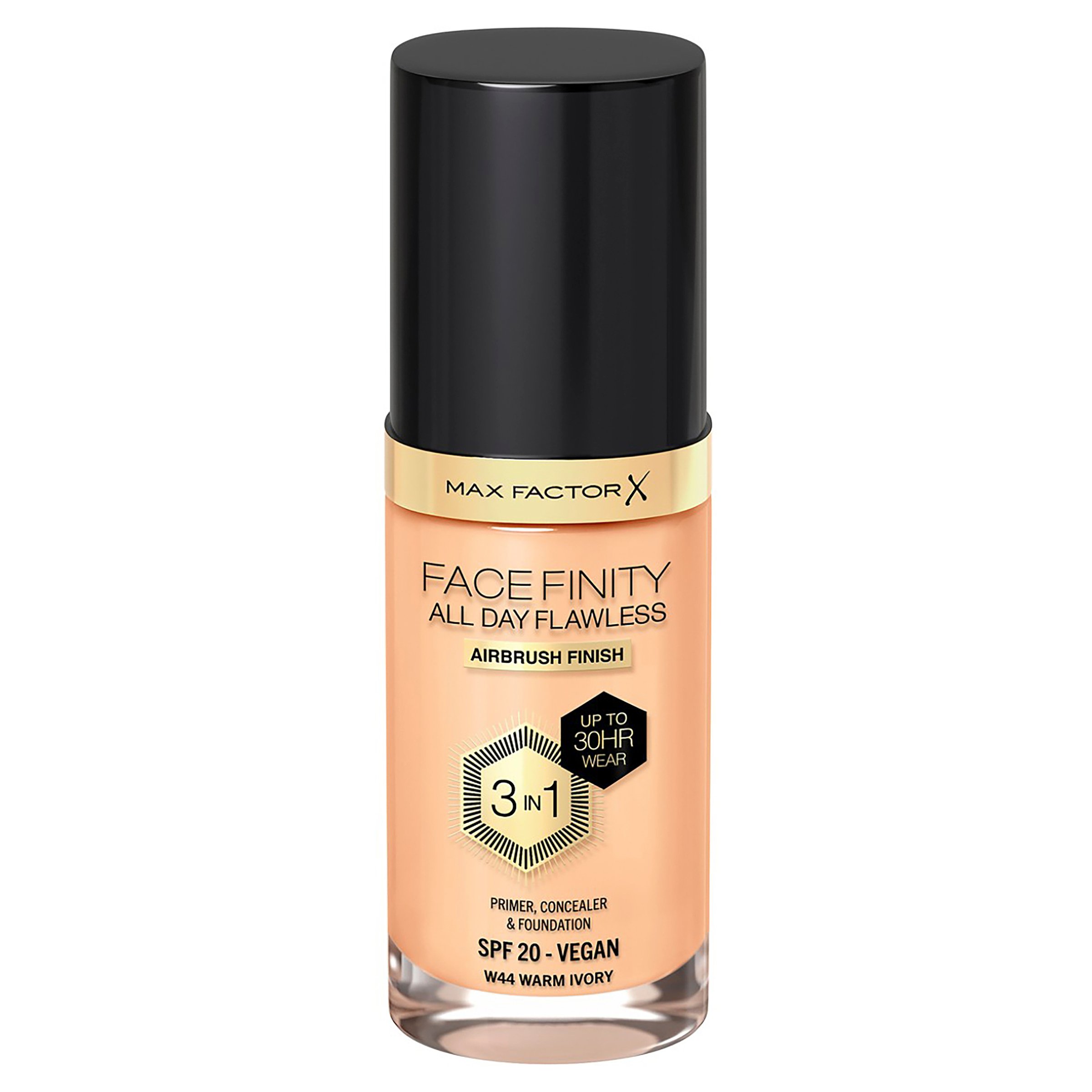 Max Factor Facefinity All Day Flawless D5 Free Foundation Warm Ivory 44 - Image 6