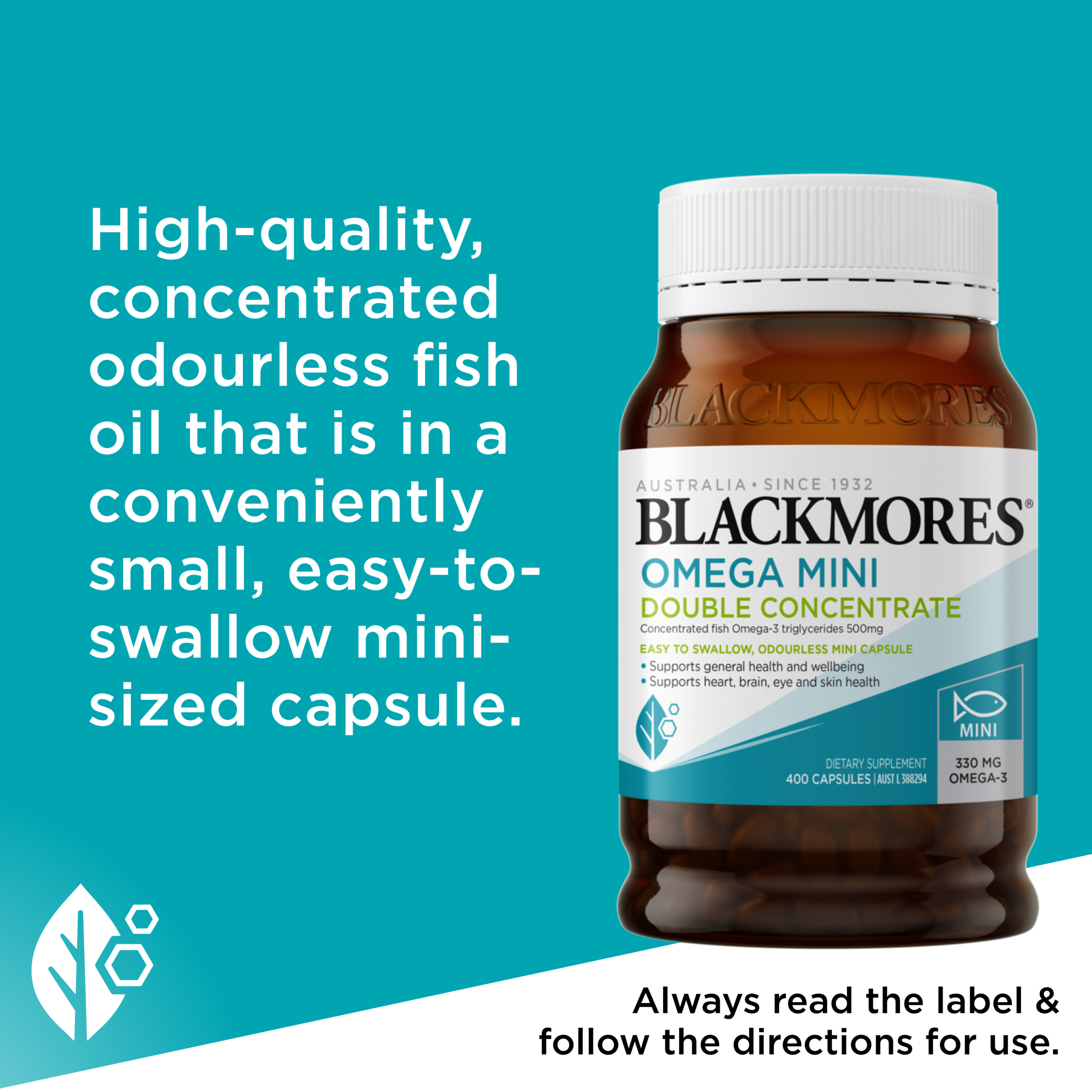 Blackmores Omega Mini Double Concentrate 400 capsules - Image 6