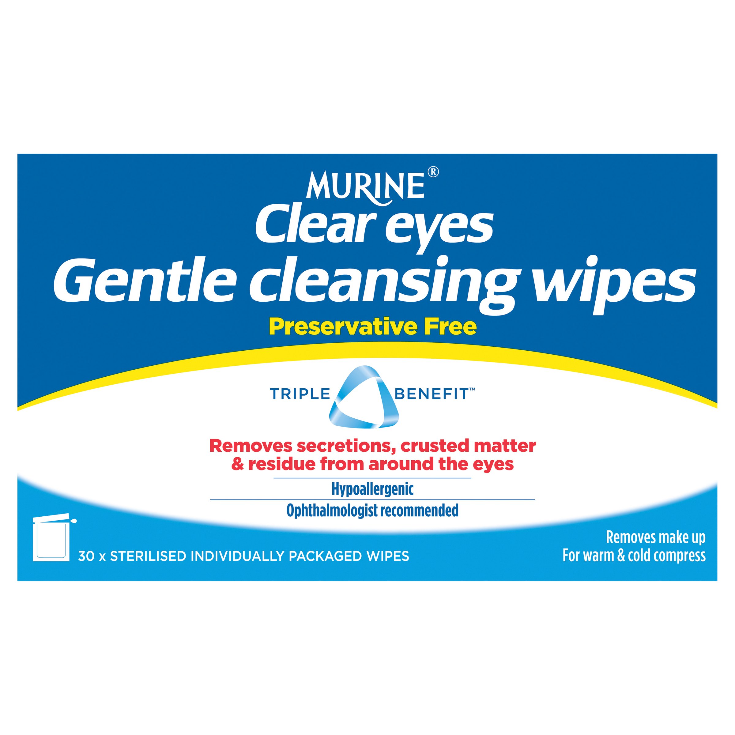 Murine Clear Eyes Wipes 30 sachets - Image 5