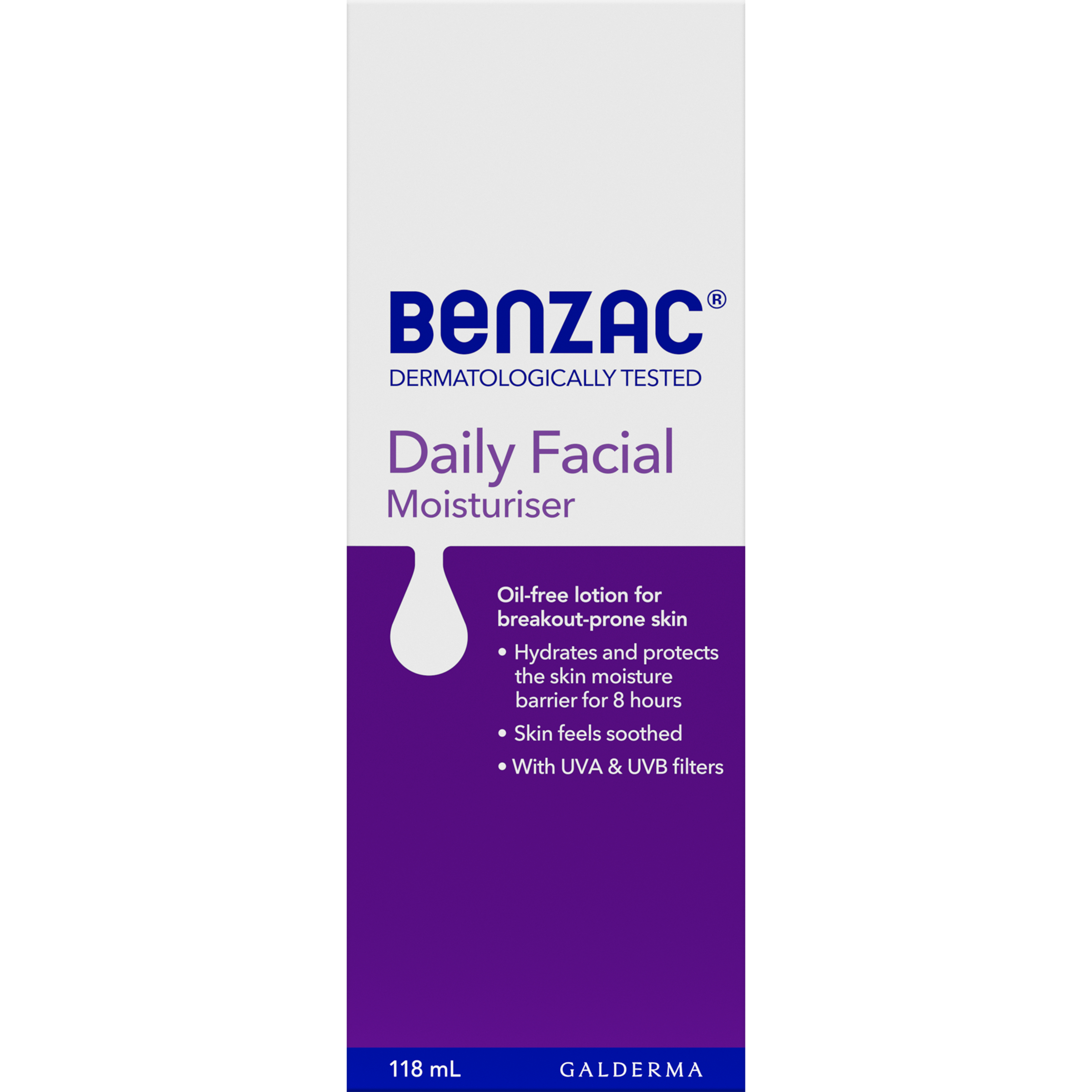 Benzac Daily Facial Moisturiser For All Skin Types SPF15 - 118ml - Image 1
