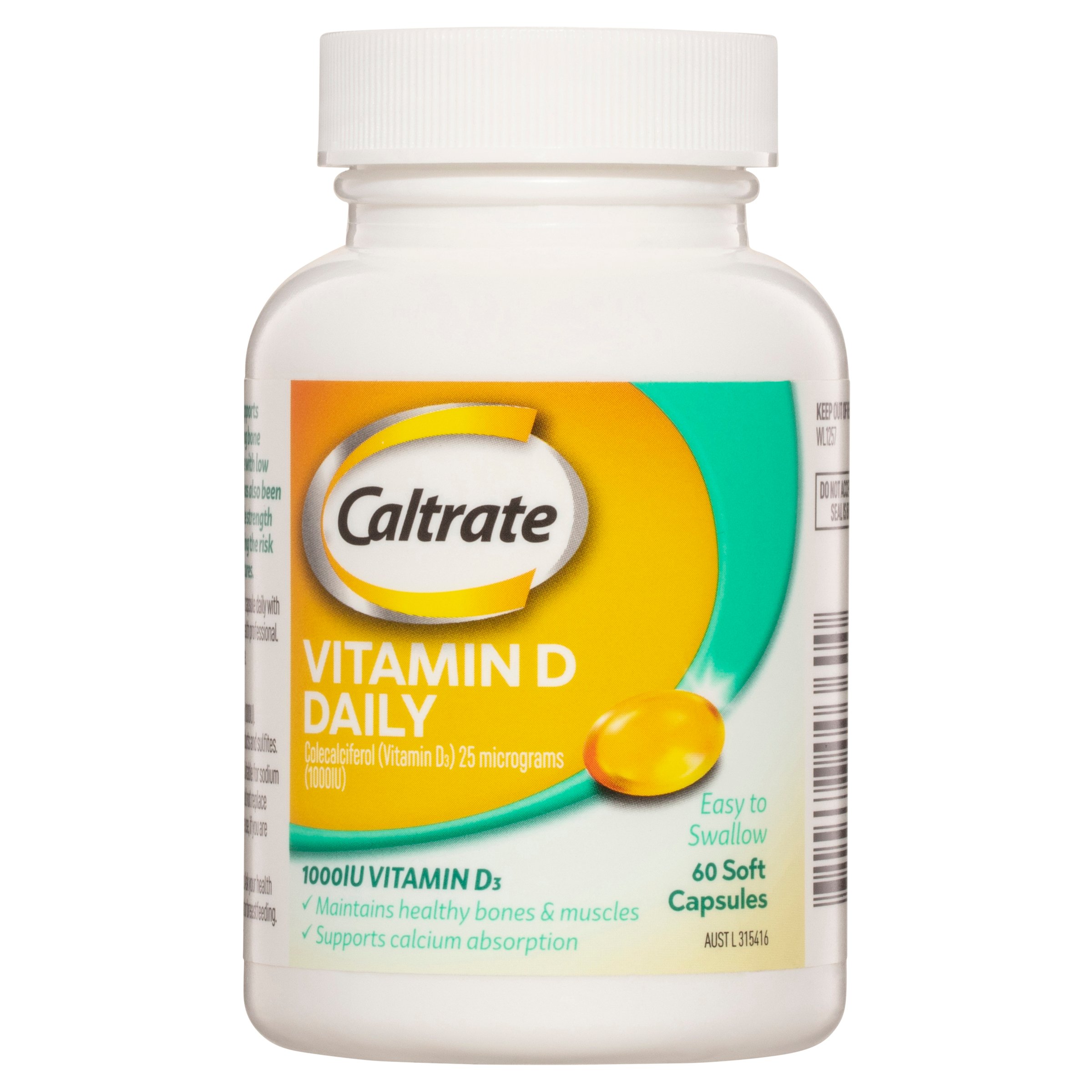 Caltrate Vitamin D Daily 60 liquid capsules - Image 1