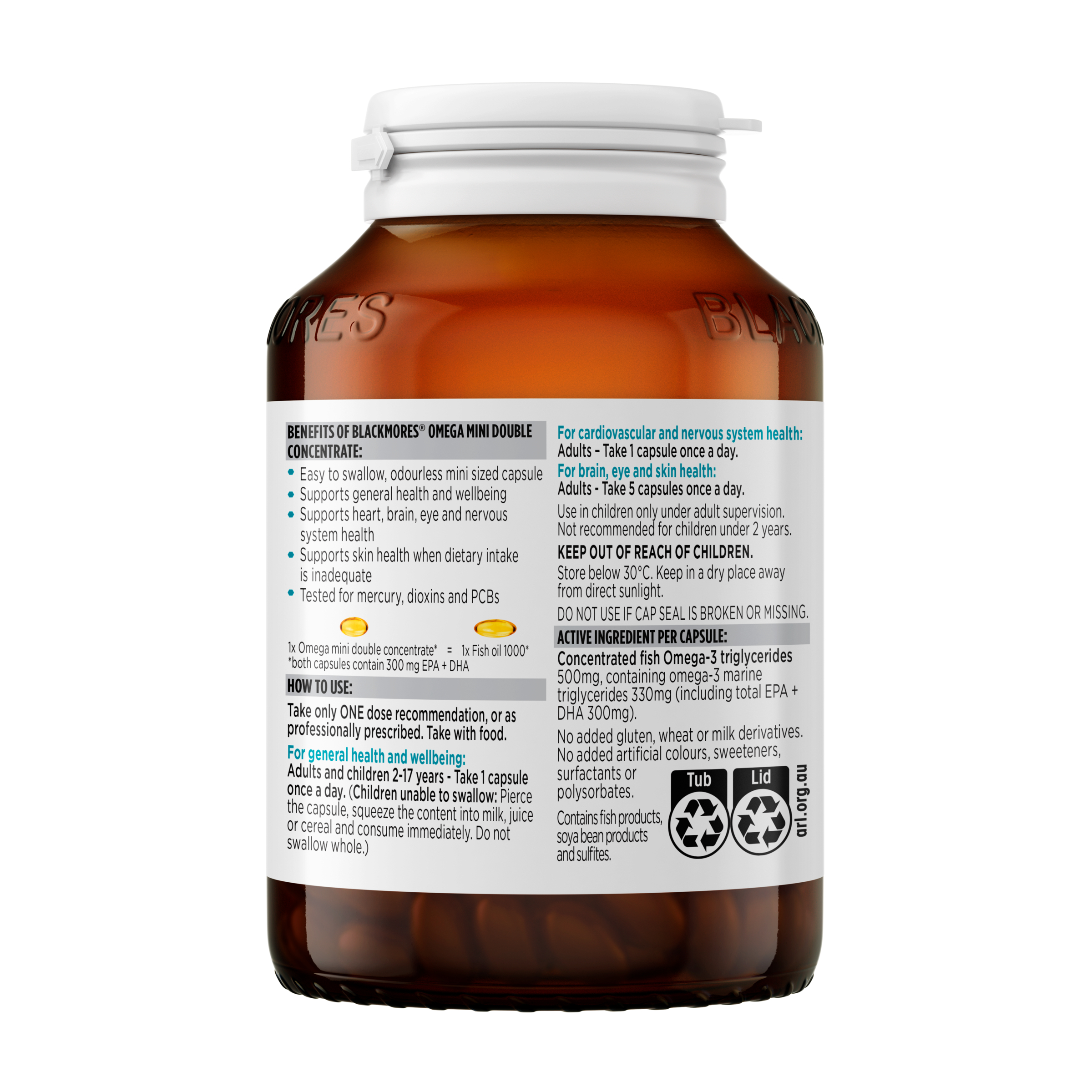 Blackmores Omega Mini Double Concentrate 200 capsules - Image 2