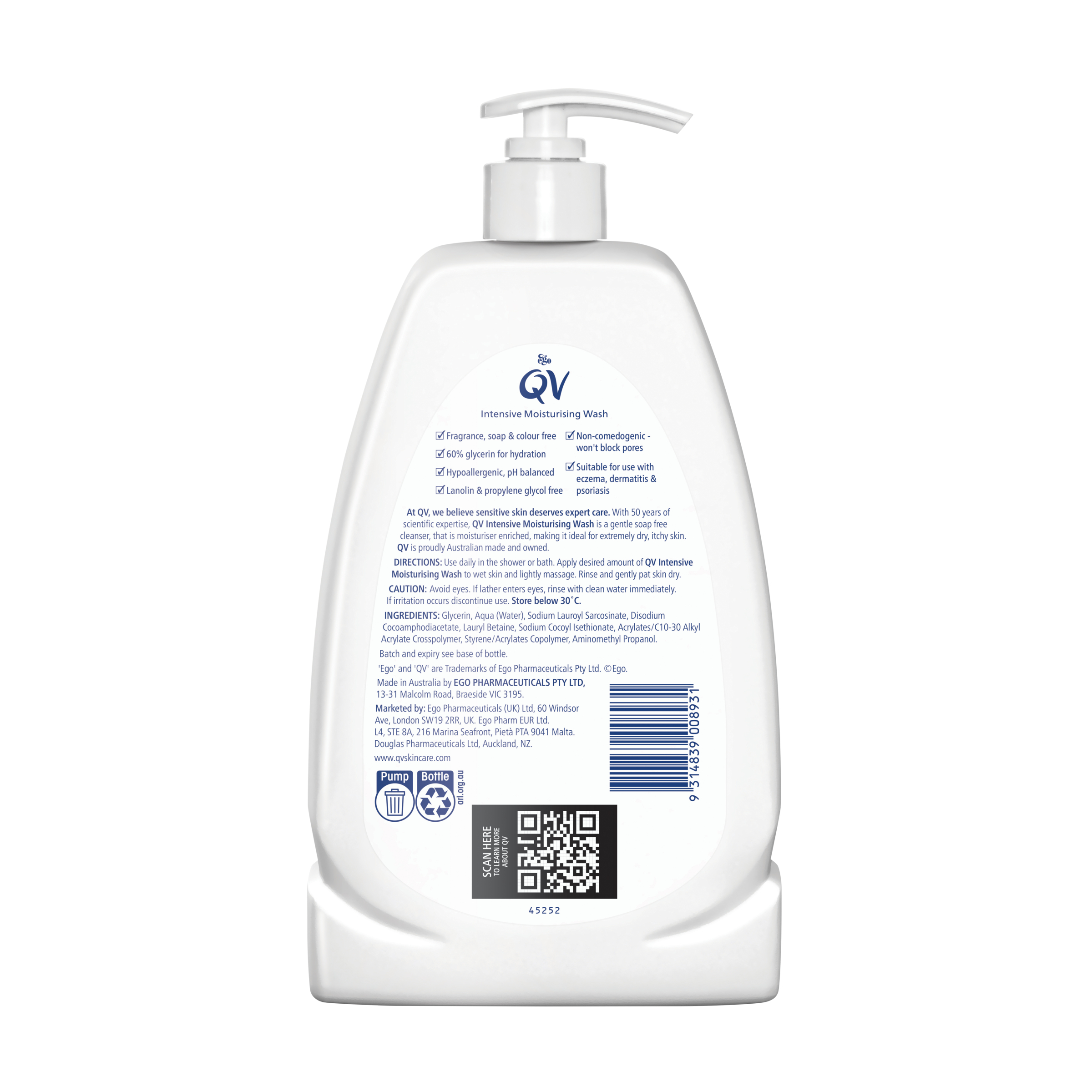 Ego QV Intensive Moisturising Cleanser 1kg - Image 2