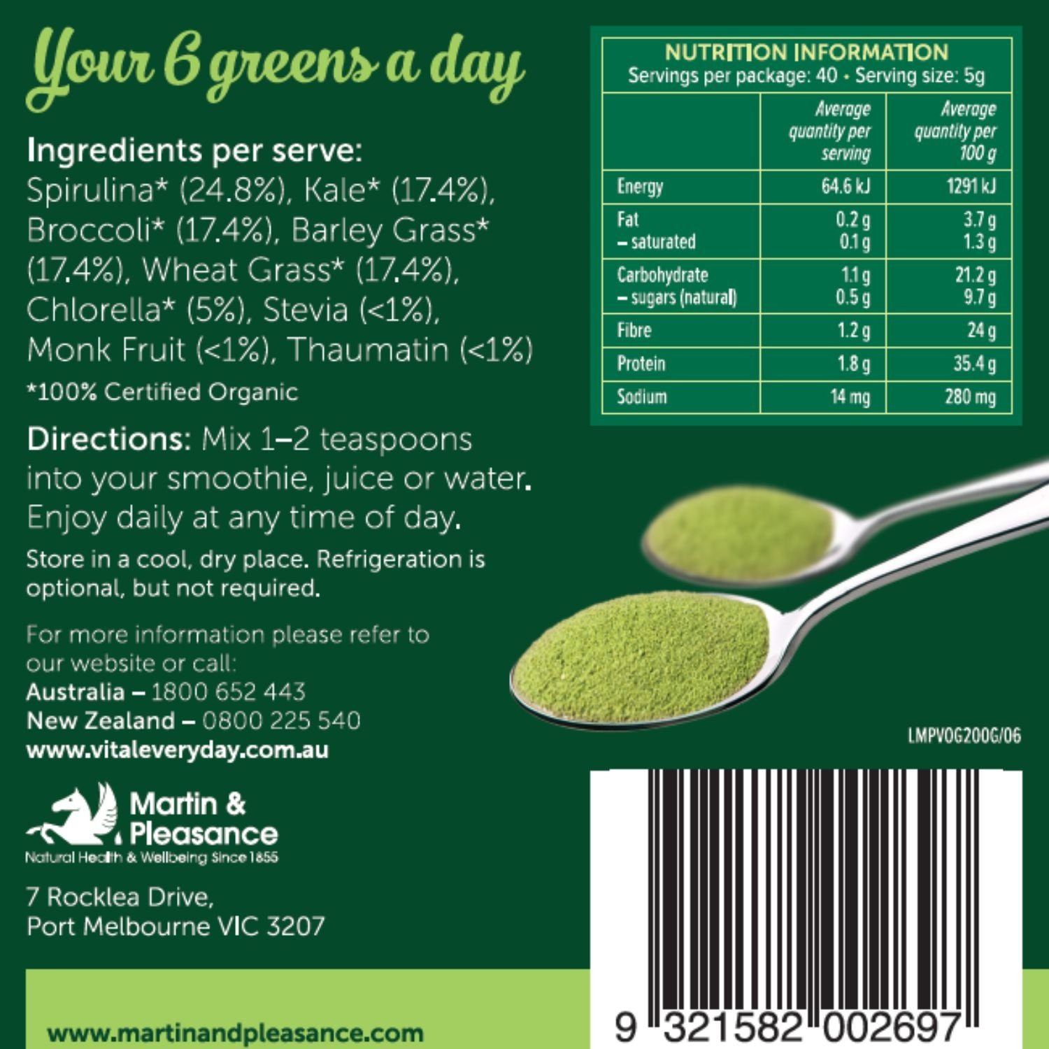 Vital Organic Greens 200g - Image 4
