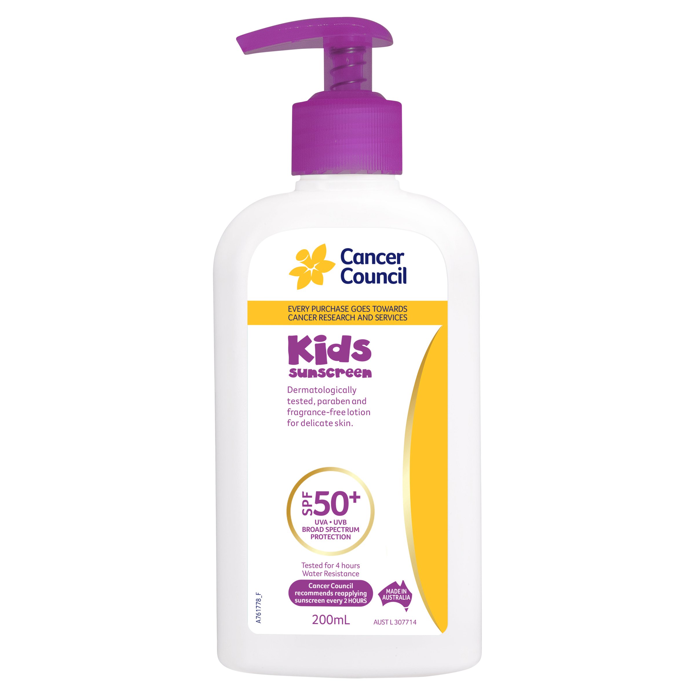 Cancer Council Kids Sunscreen SPF50+ - 200ml - Image 1