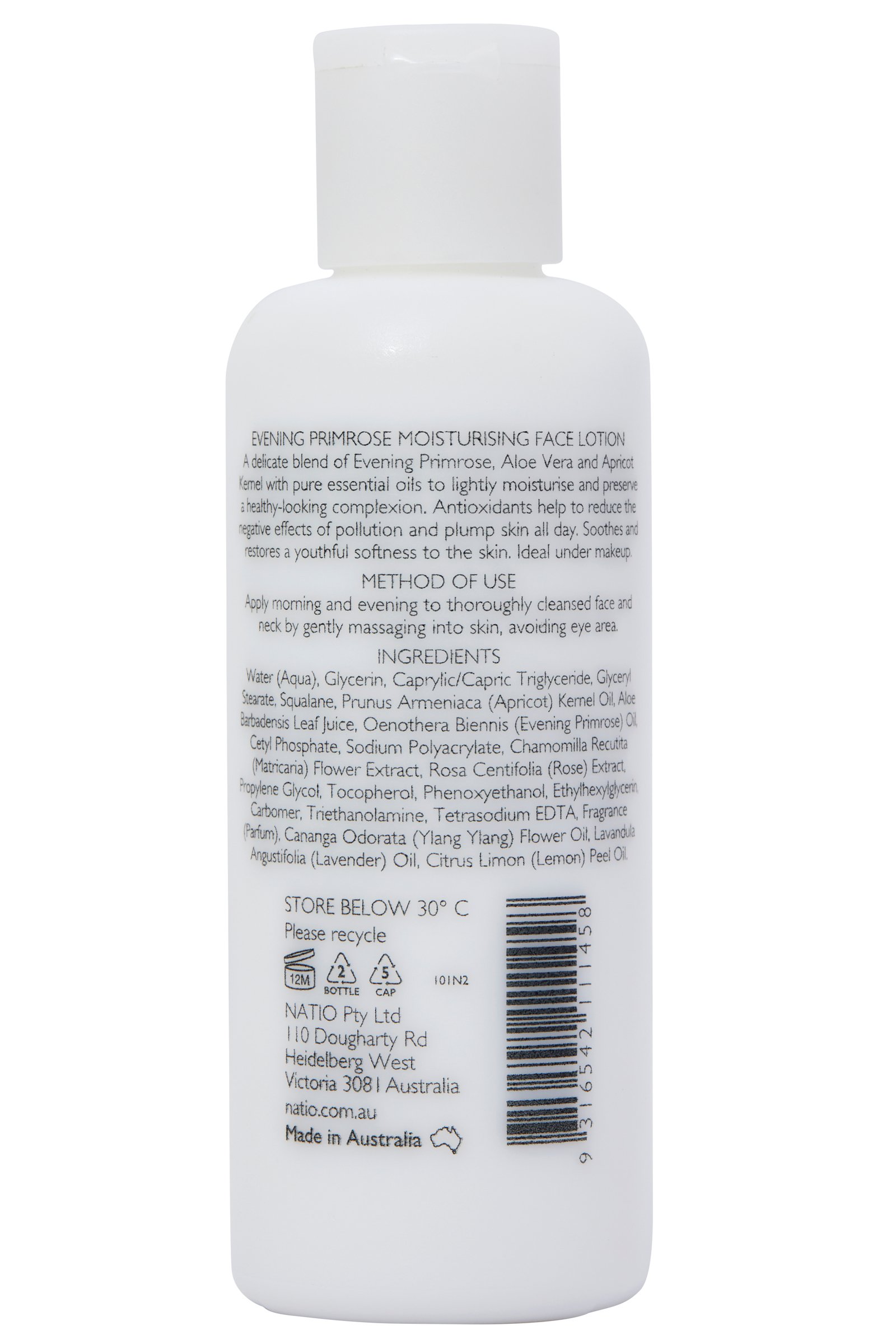 Natio Evening Primrose Moisturising Face Lotion 125ml - Image 3