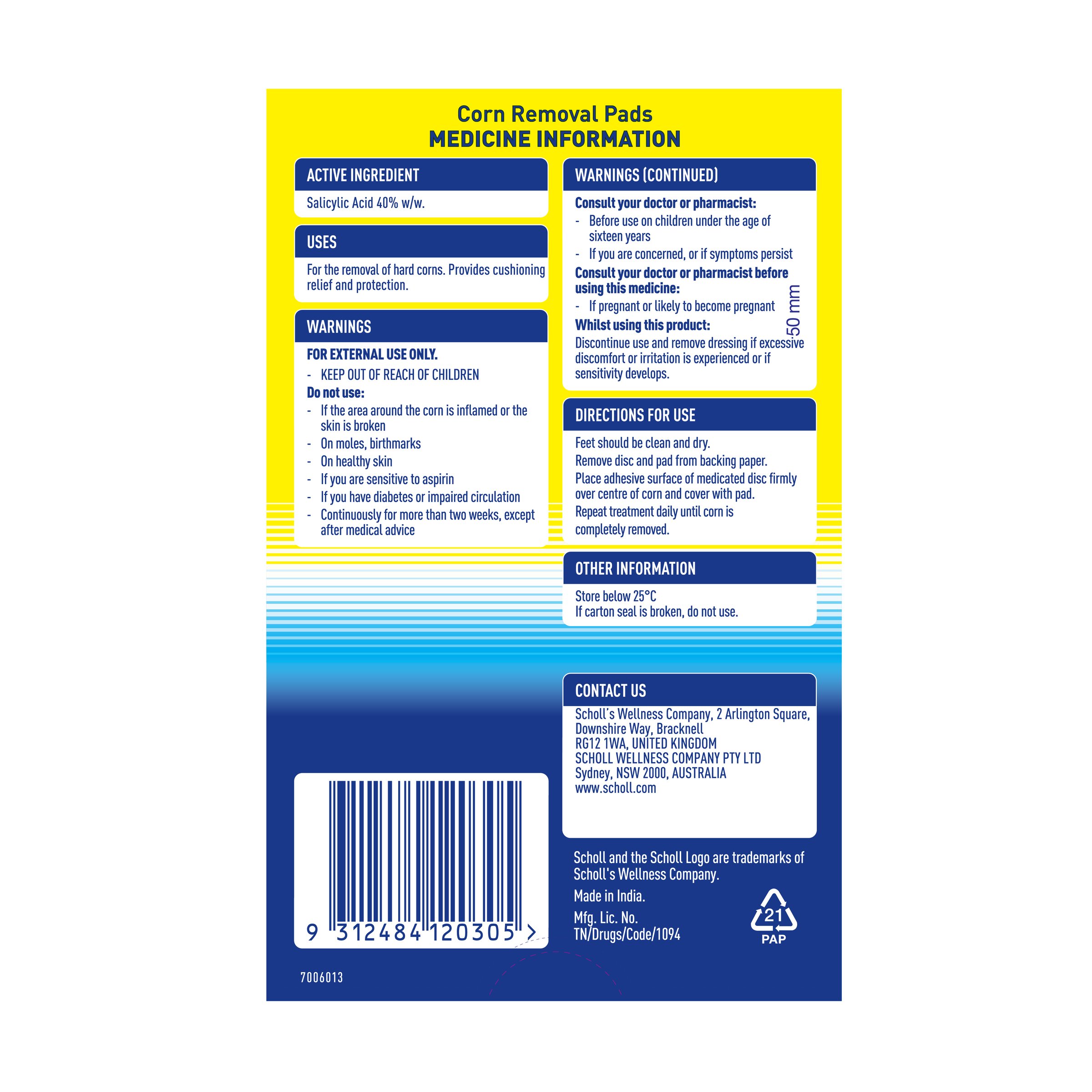Scholl Corn Remover Pads 1 pack - Image 2