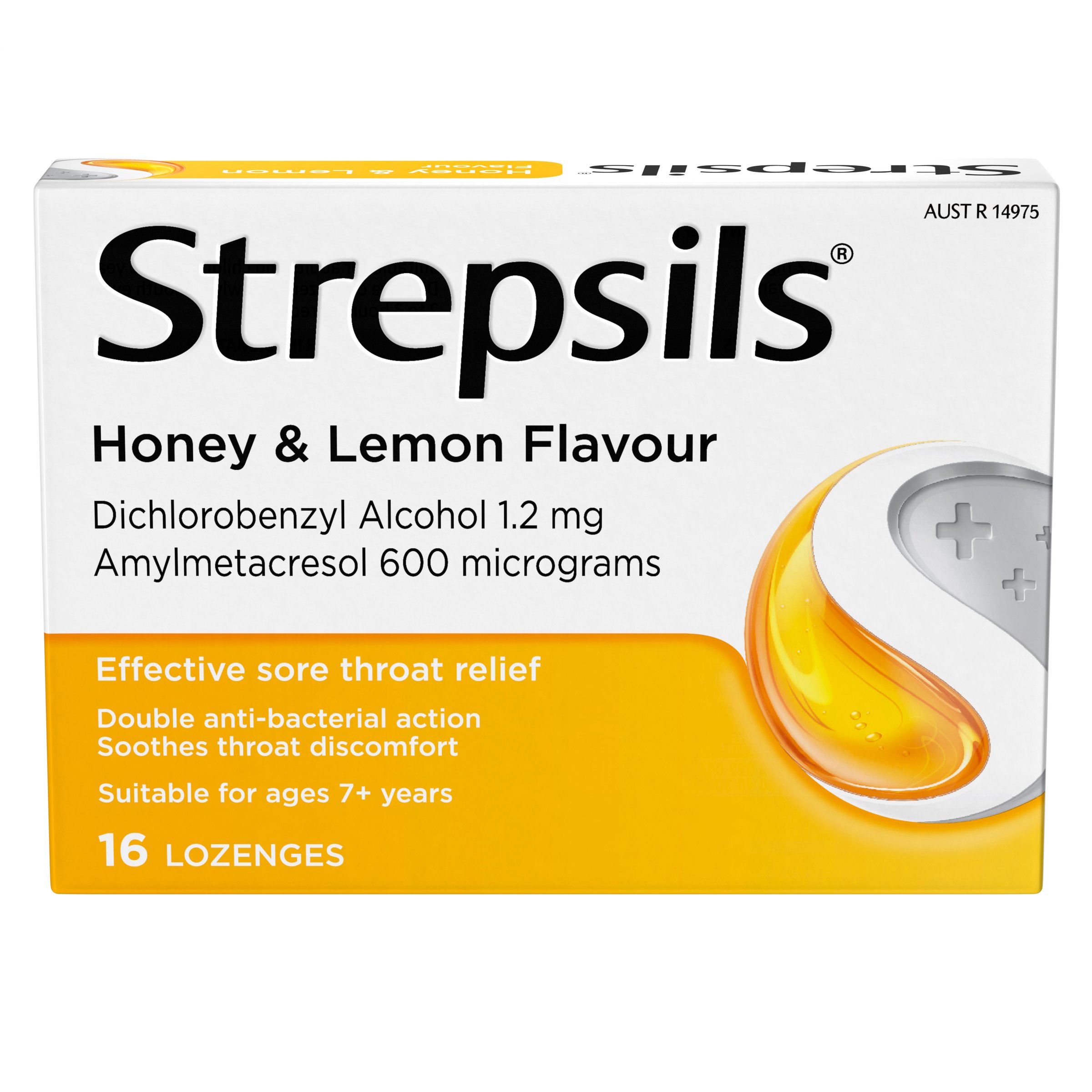 Strepsils Honey & Lemon Double Antibacterial Action 16 lozenges - Image 4