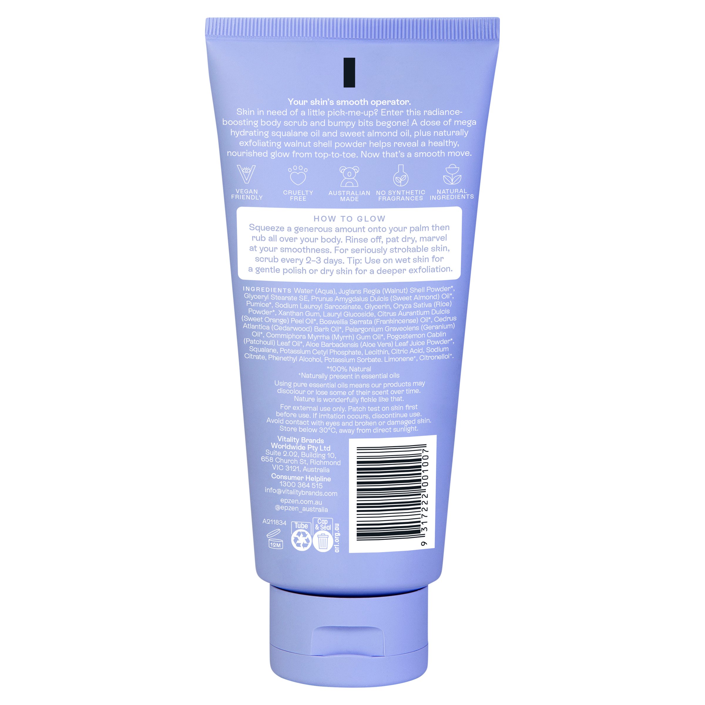 Epzen Energise Exfoliating Body Scrub 200ml - Image 2