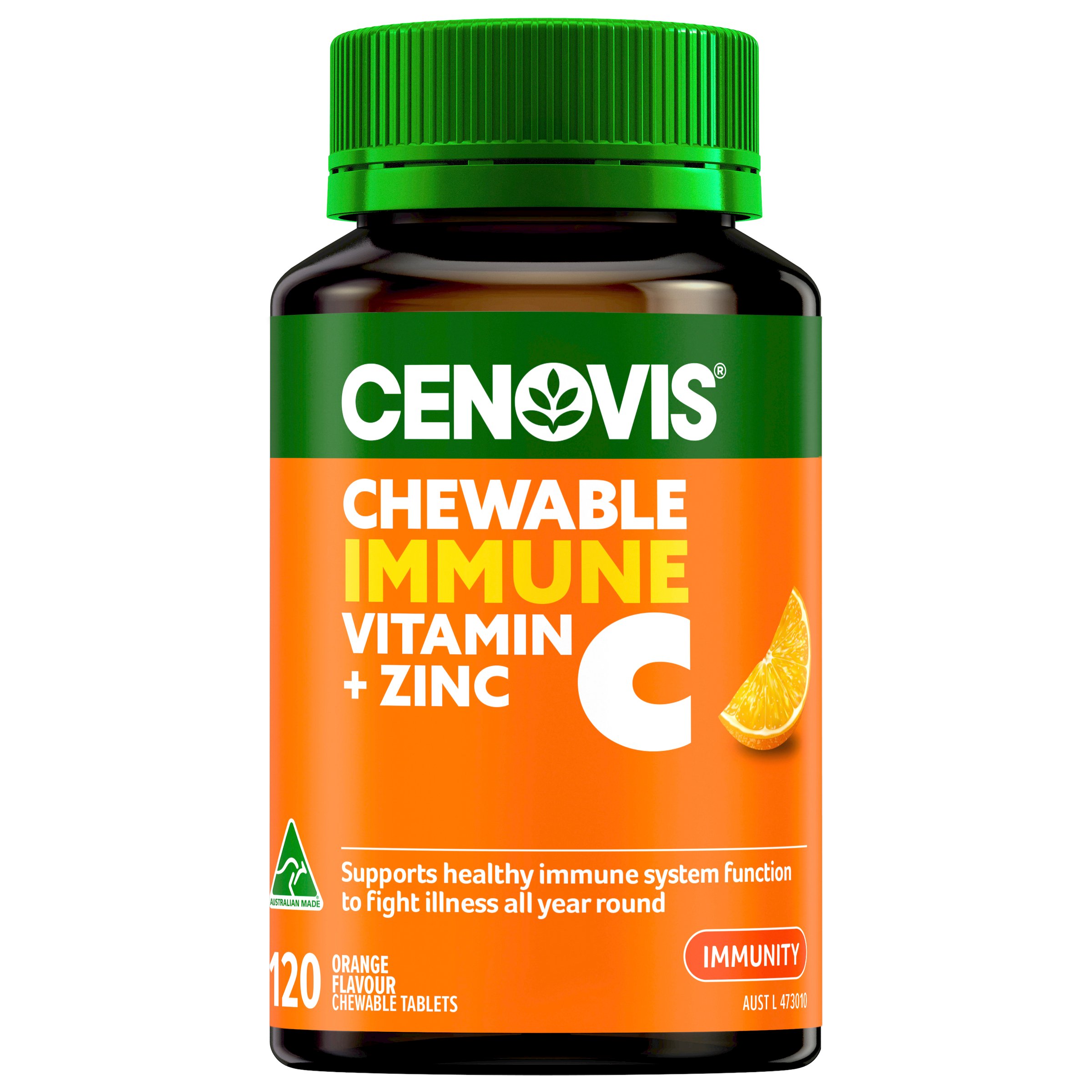 Cenovis Immune Vitamin C + Zinc 120 chewable tablets - Image 1