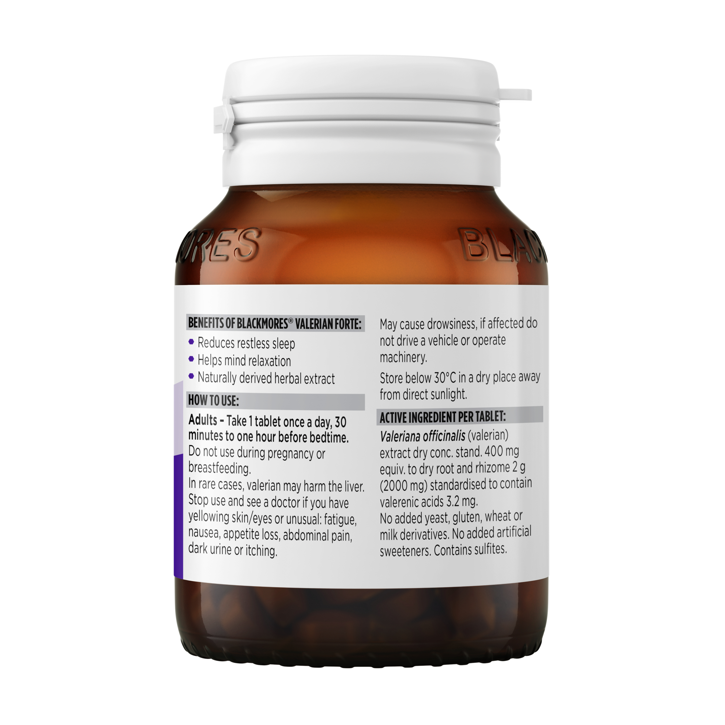 Blackmores Valerian Forte 60 tablets - Image 2