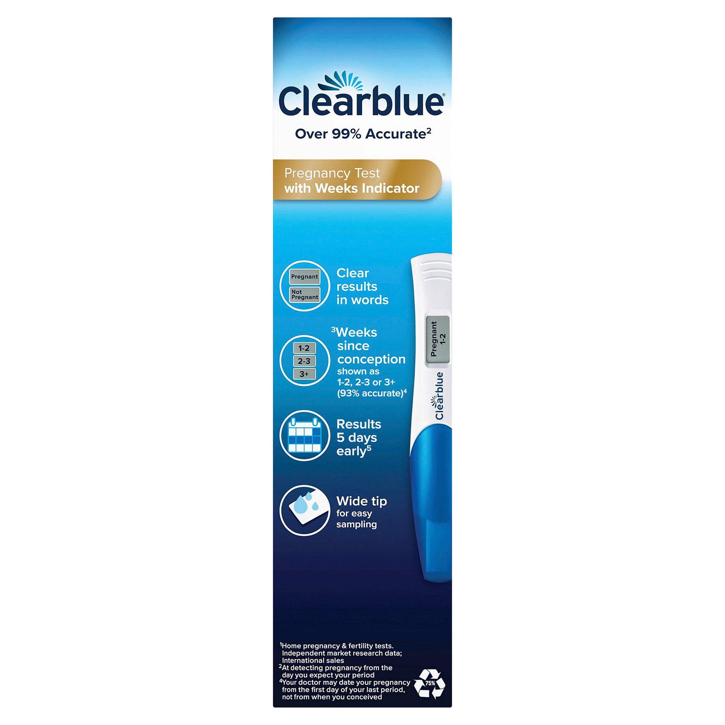 Clearblue Digital Pregnancy Test With Conception Indicator 1 pack - Image 2