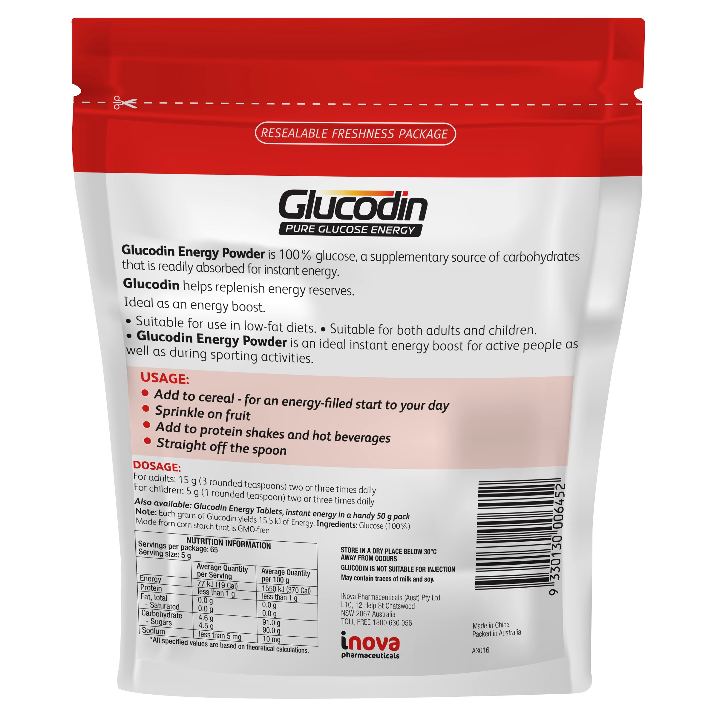 Glucodin Glucose Powder 325g - Image 2
