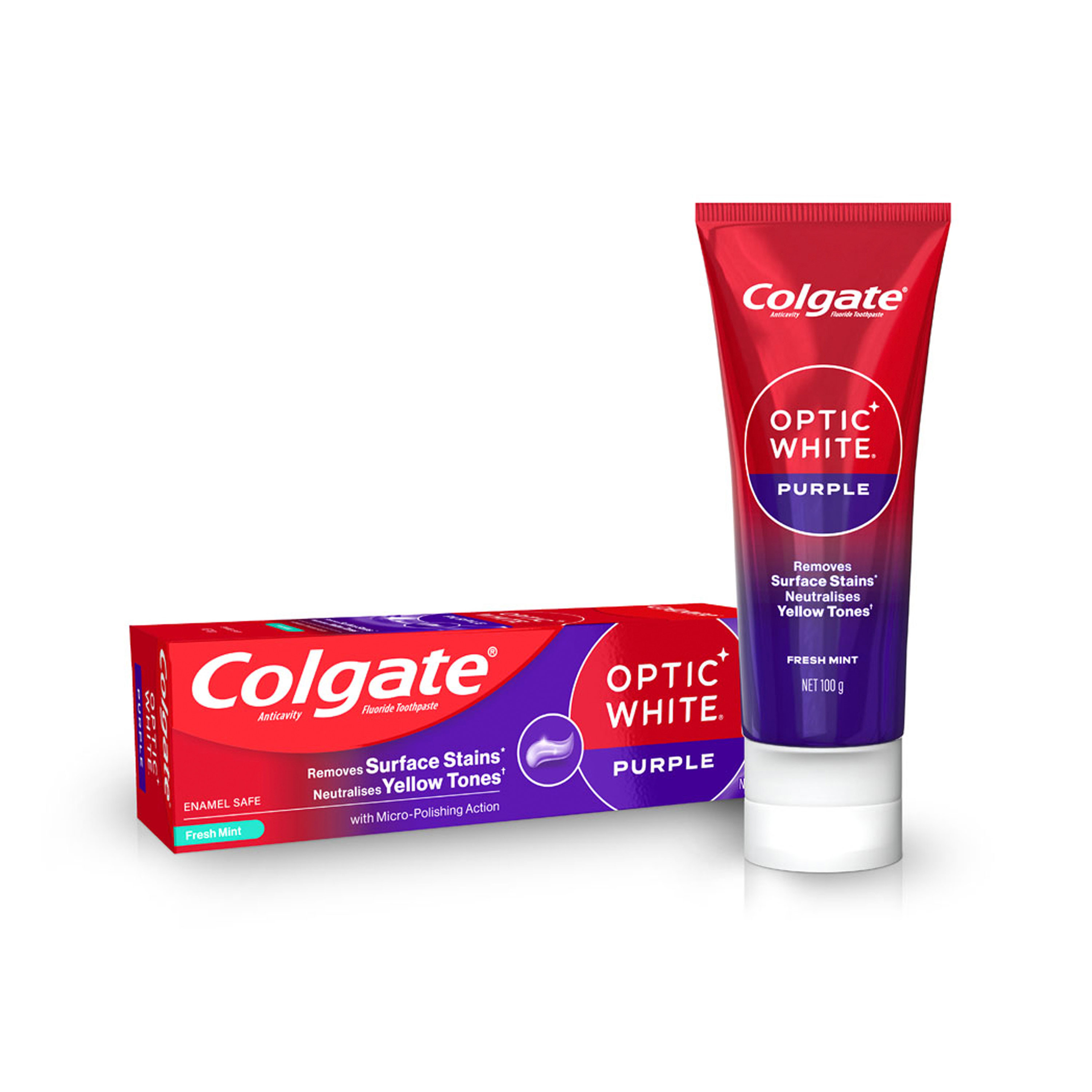 Colgate Toothpaste Optic White Purple 100g - Image 8