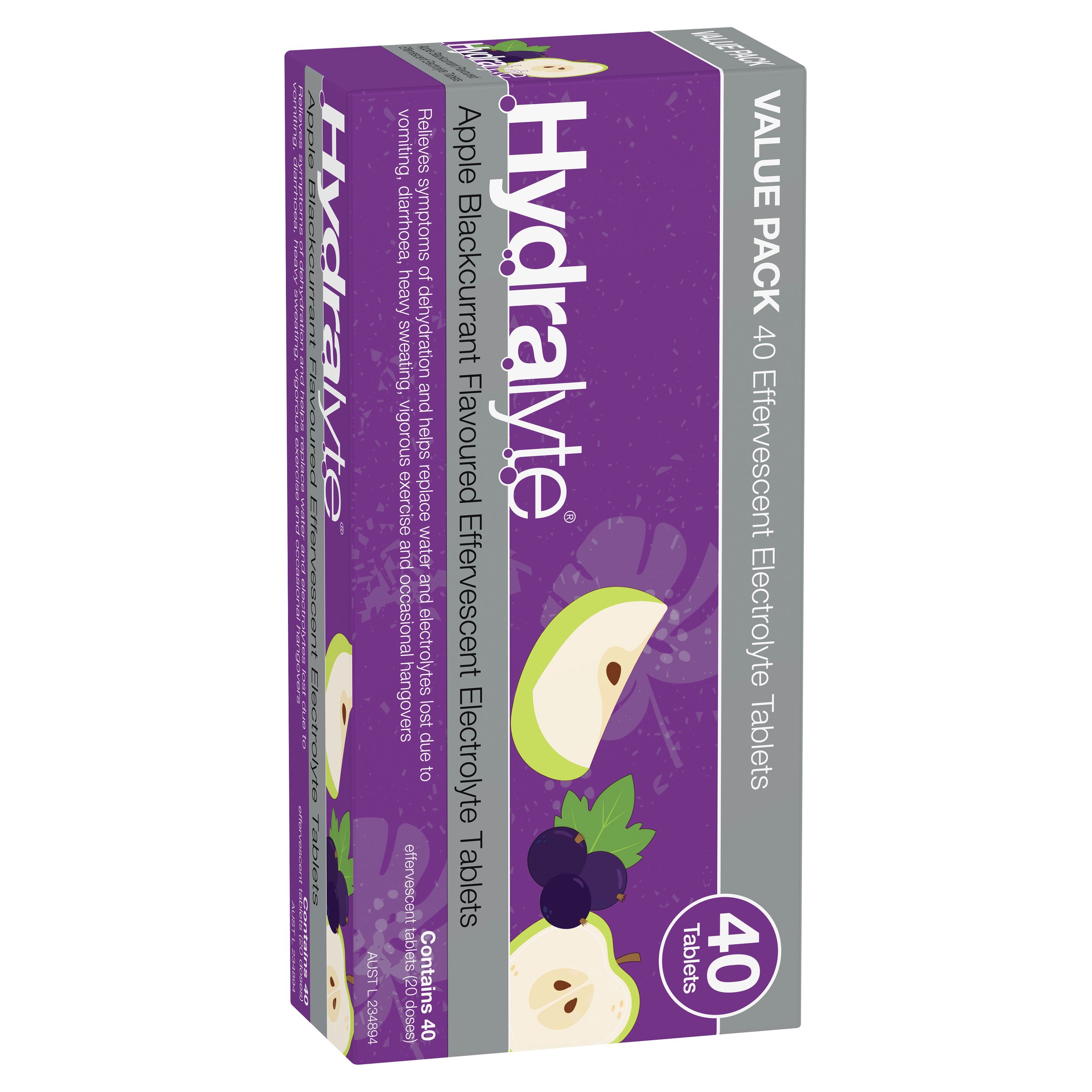 Hydralyte Effervescent Apple/Blackcurrant 40 tablets - Image 15