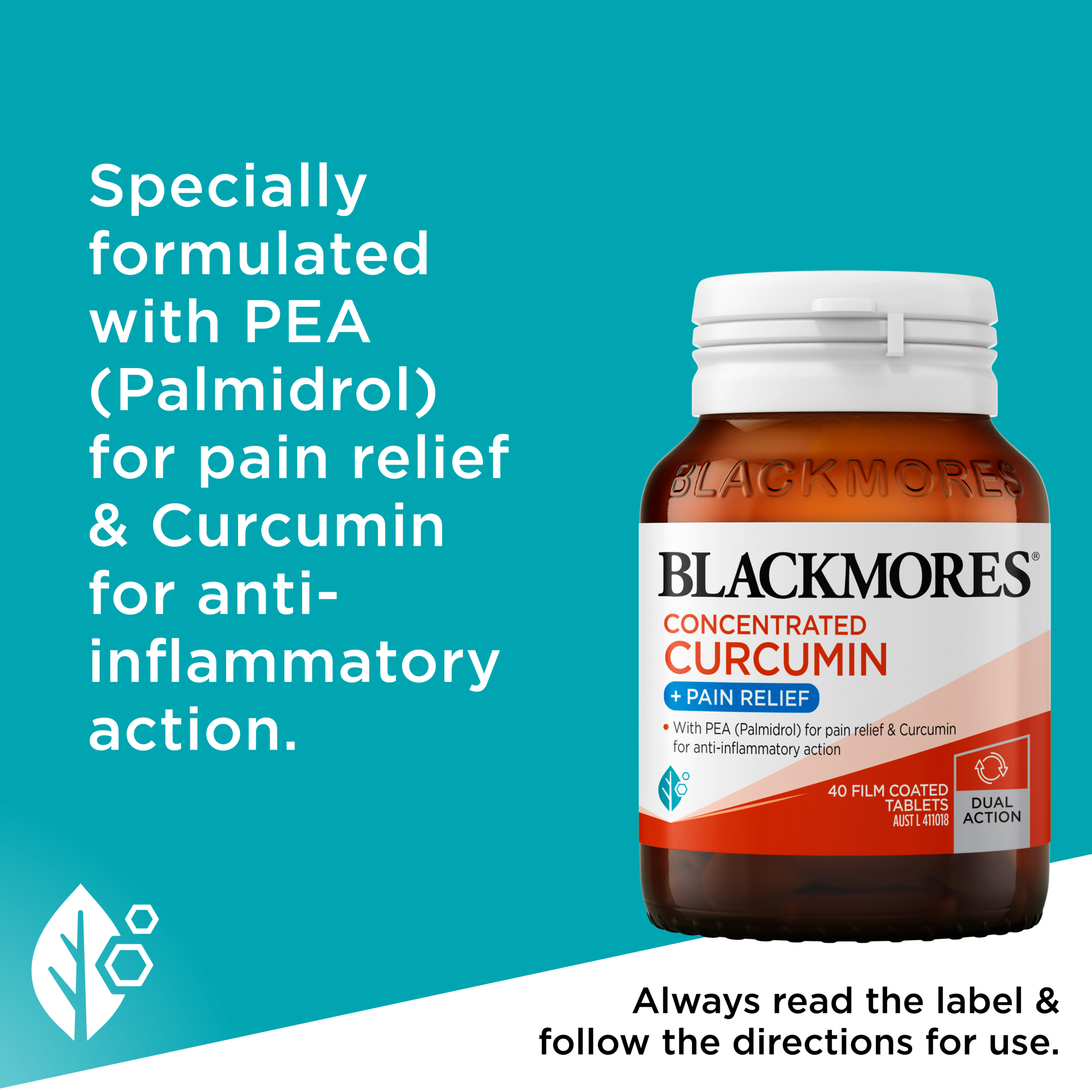 Blackmores Concentrated Curcumin + Pain Relief 40 tablets - Image 6