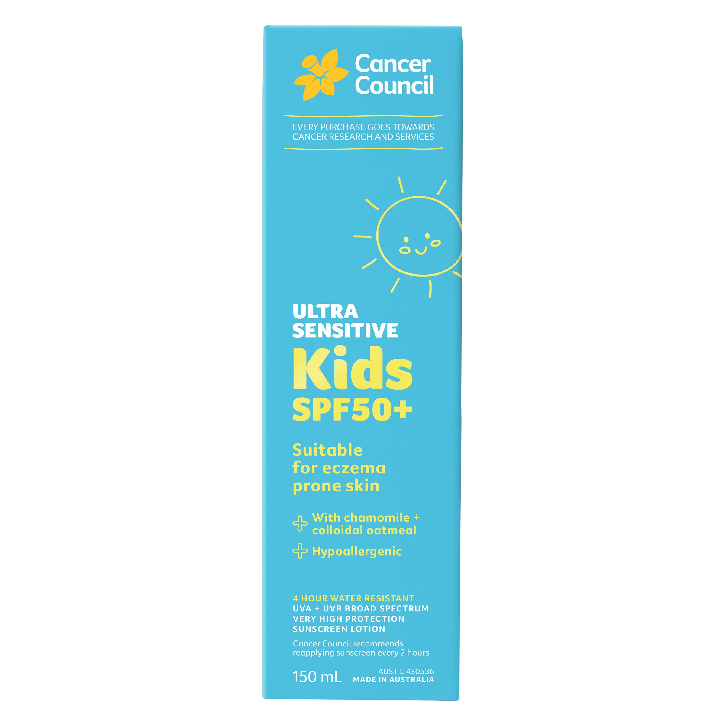 Cancer Council Ultra Sensitive Kids SPF50+ 150ml - Image 7